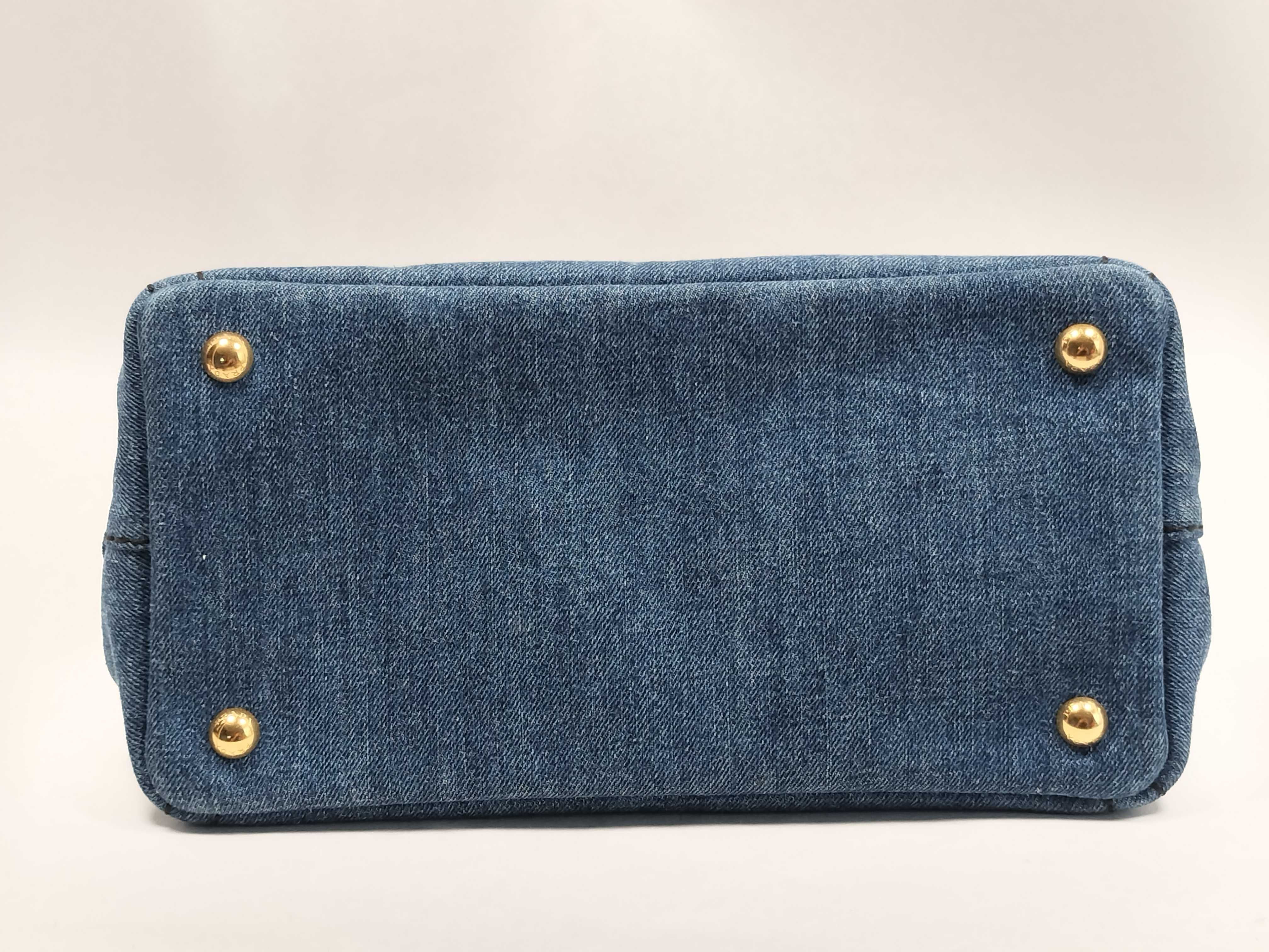 Canapa Denim 2-Way Tote Bag, Blue, 1BG439 (Tote Bag) — view 7