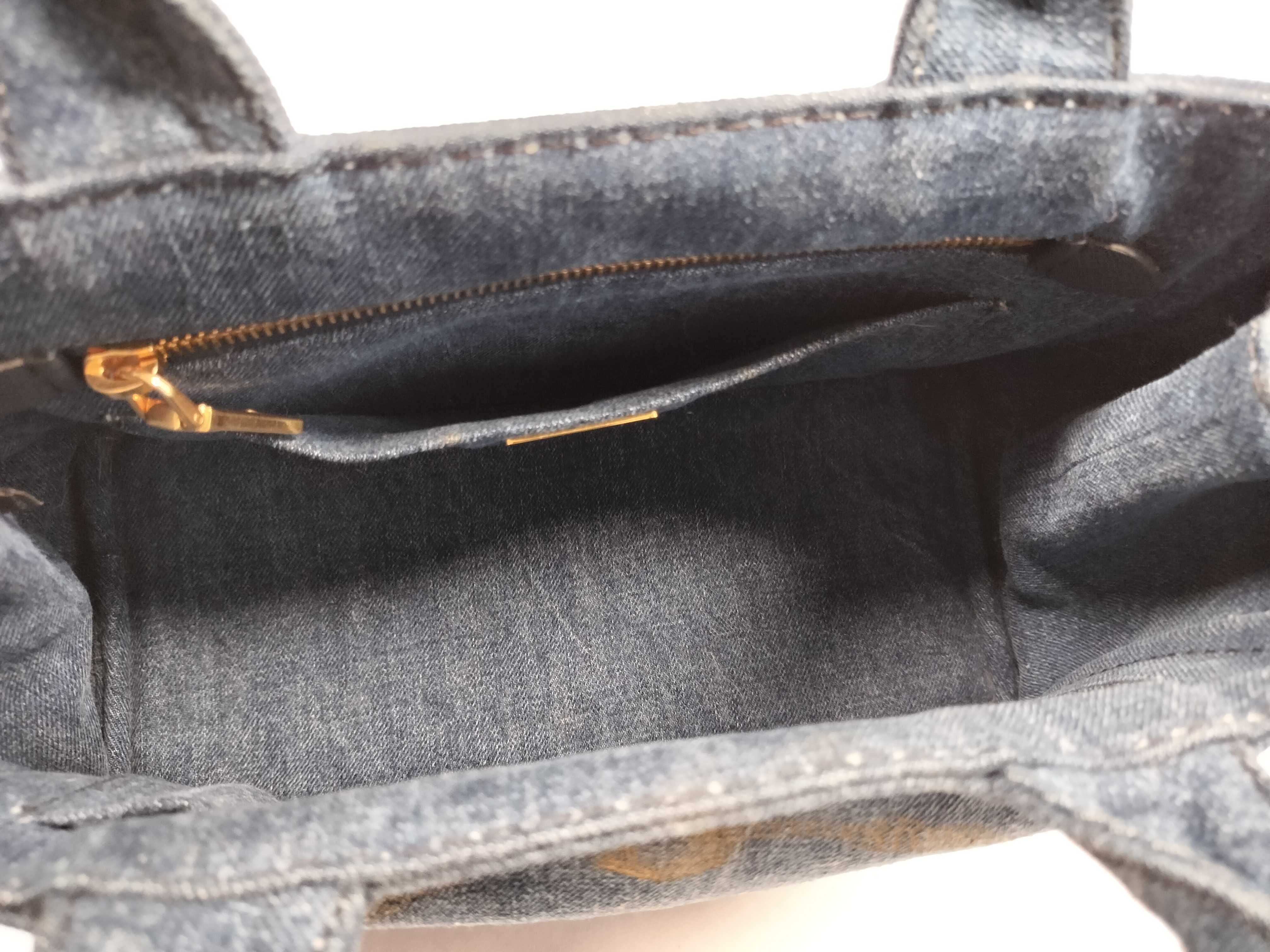 Canapa Denim 2-Way Tote Bag, Blue, 1BG439 (Tote Bag) — view 9