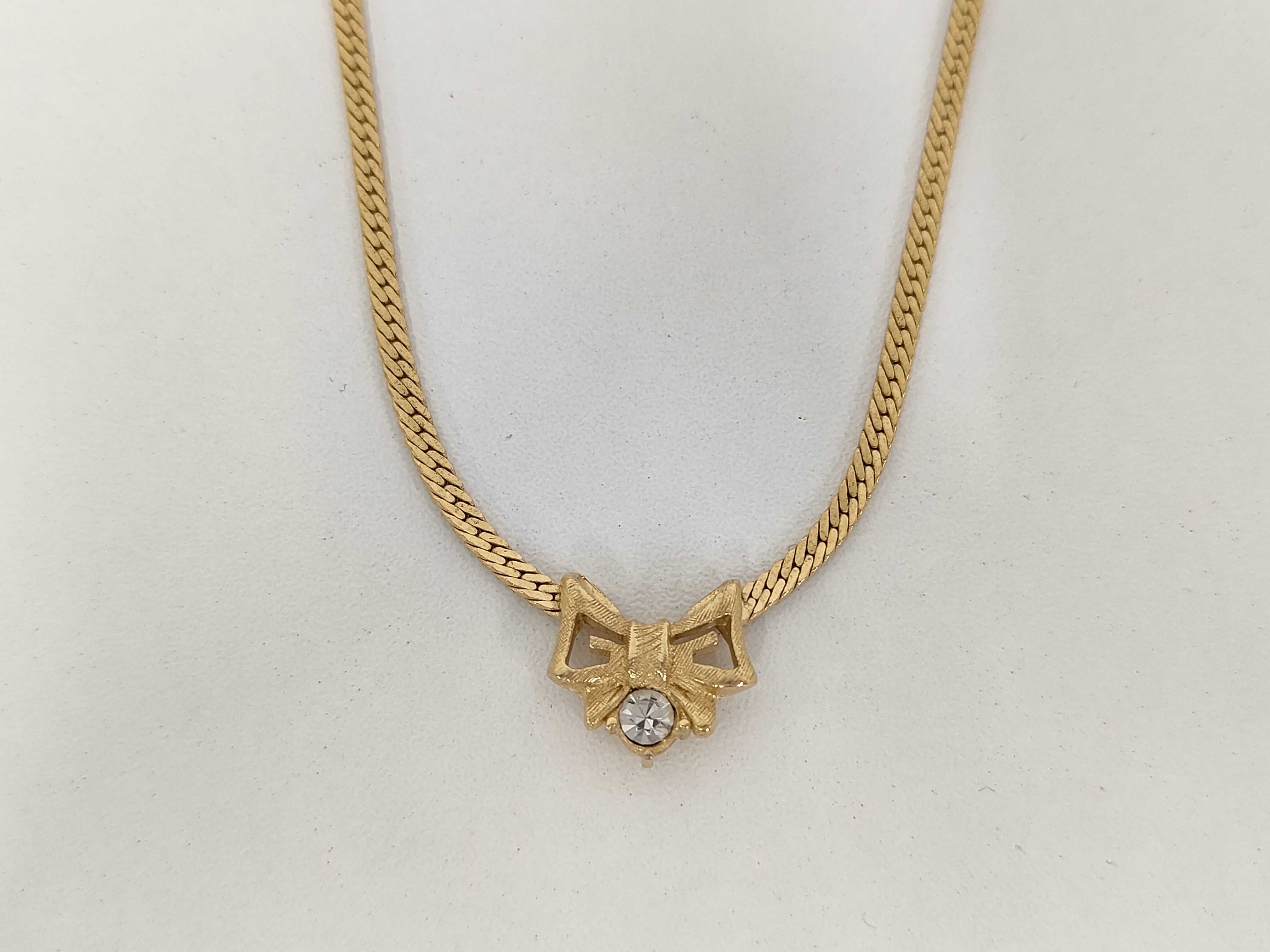 Ribbon Rhinestone Necklace (1 piece)