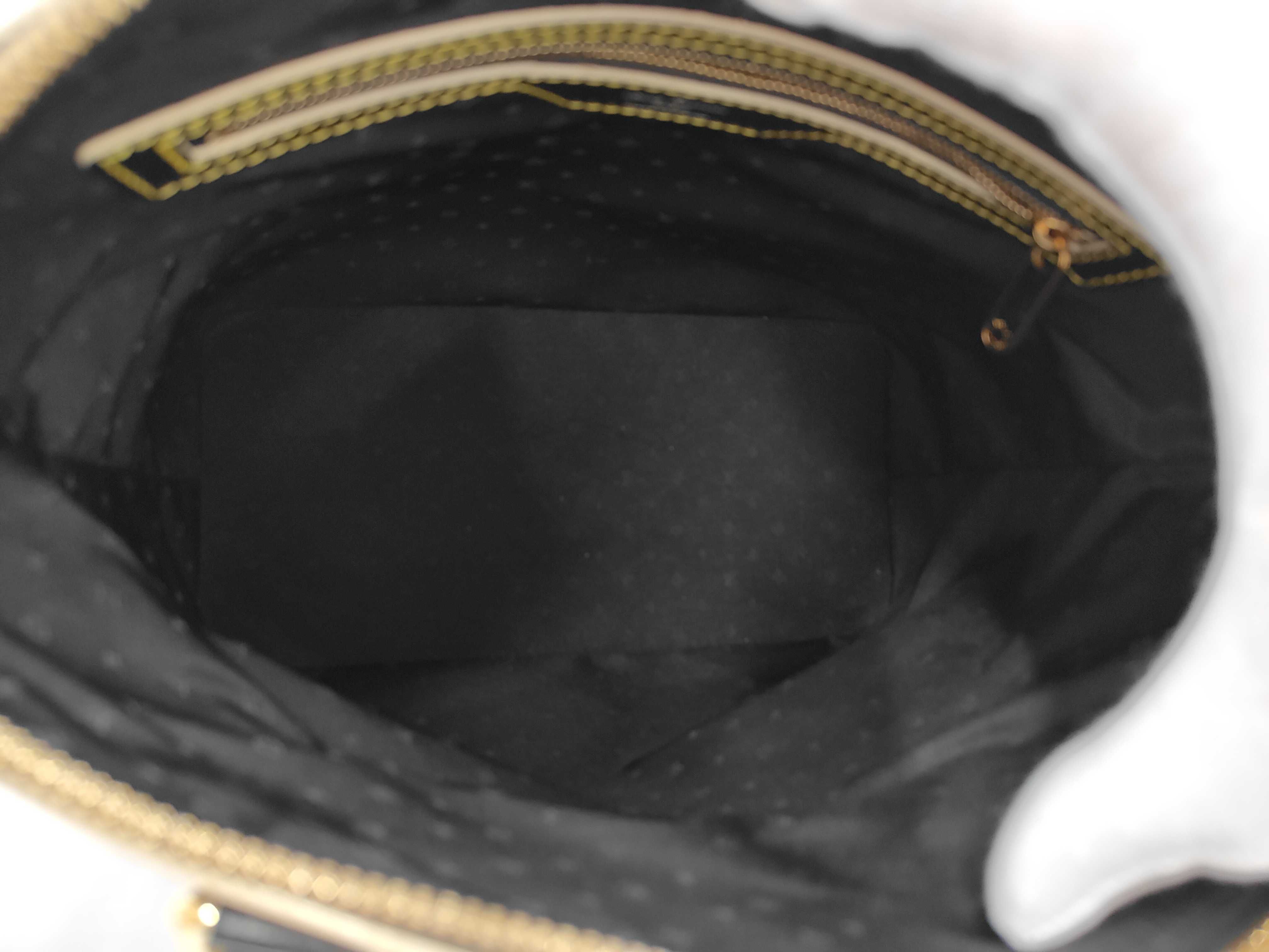 Suhari M91888 Lockit PM Goat Leather BLACK GOLD AS1049 Initial on Crochette Handbag — view 8