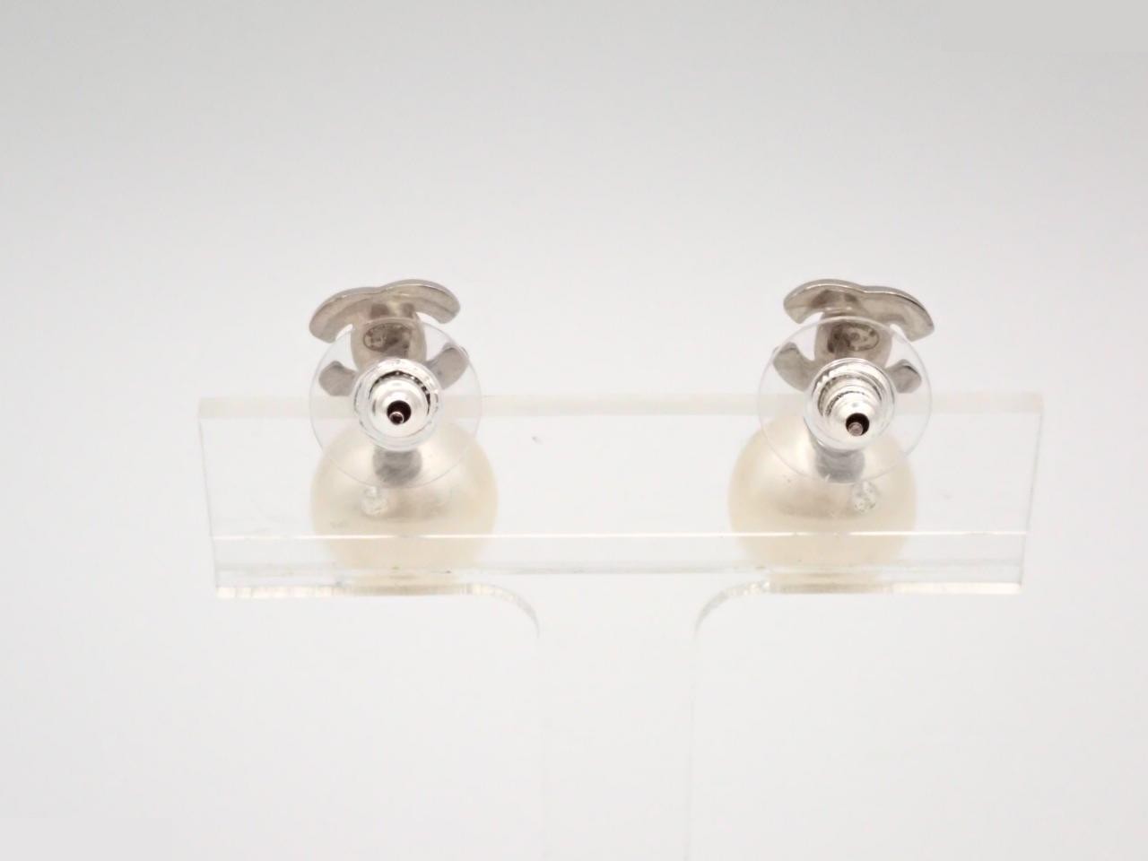 Coco Mark Silver Earrings — view 2