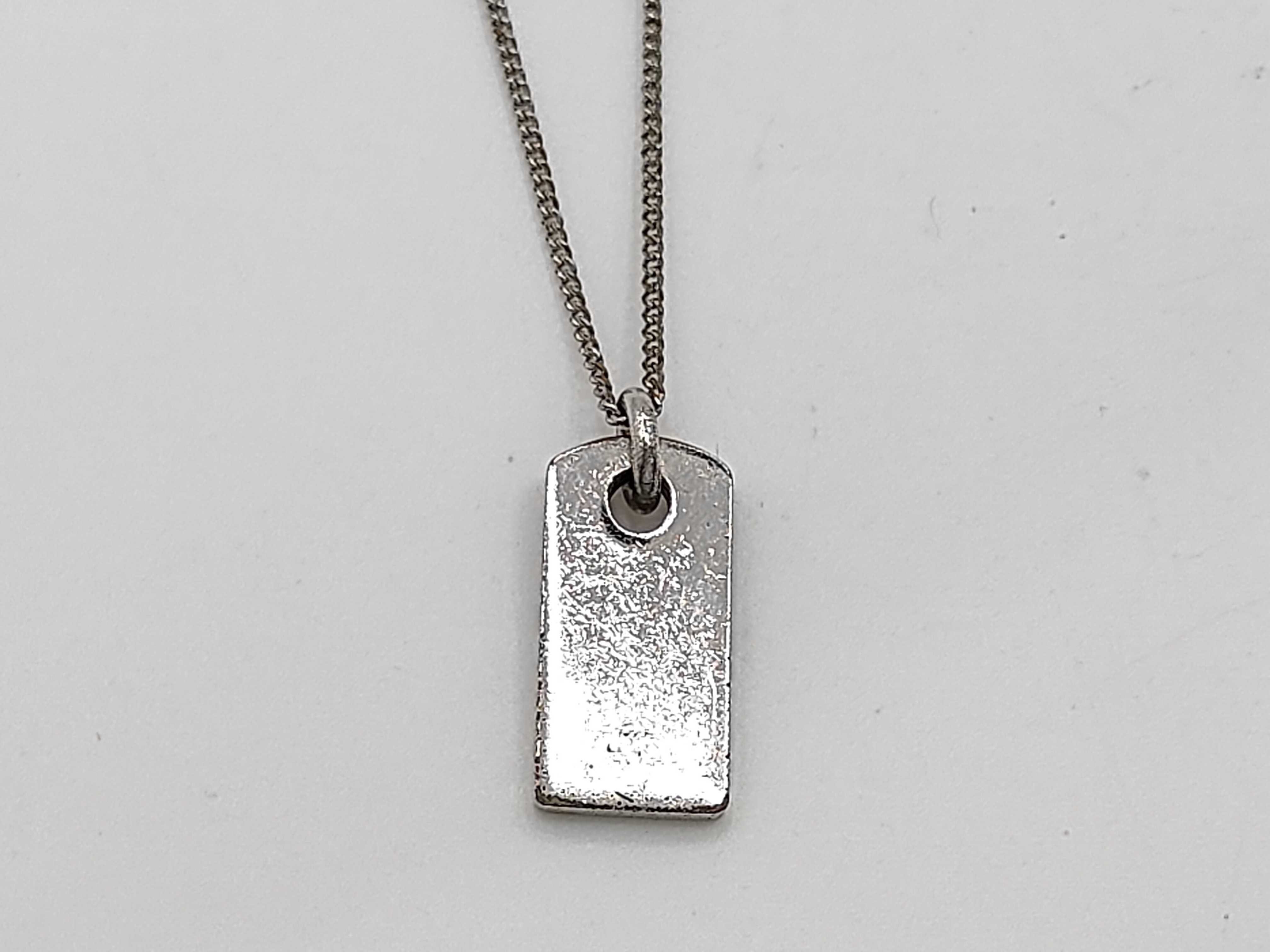 rhinestone logo necklace — view 2