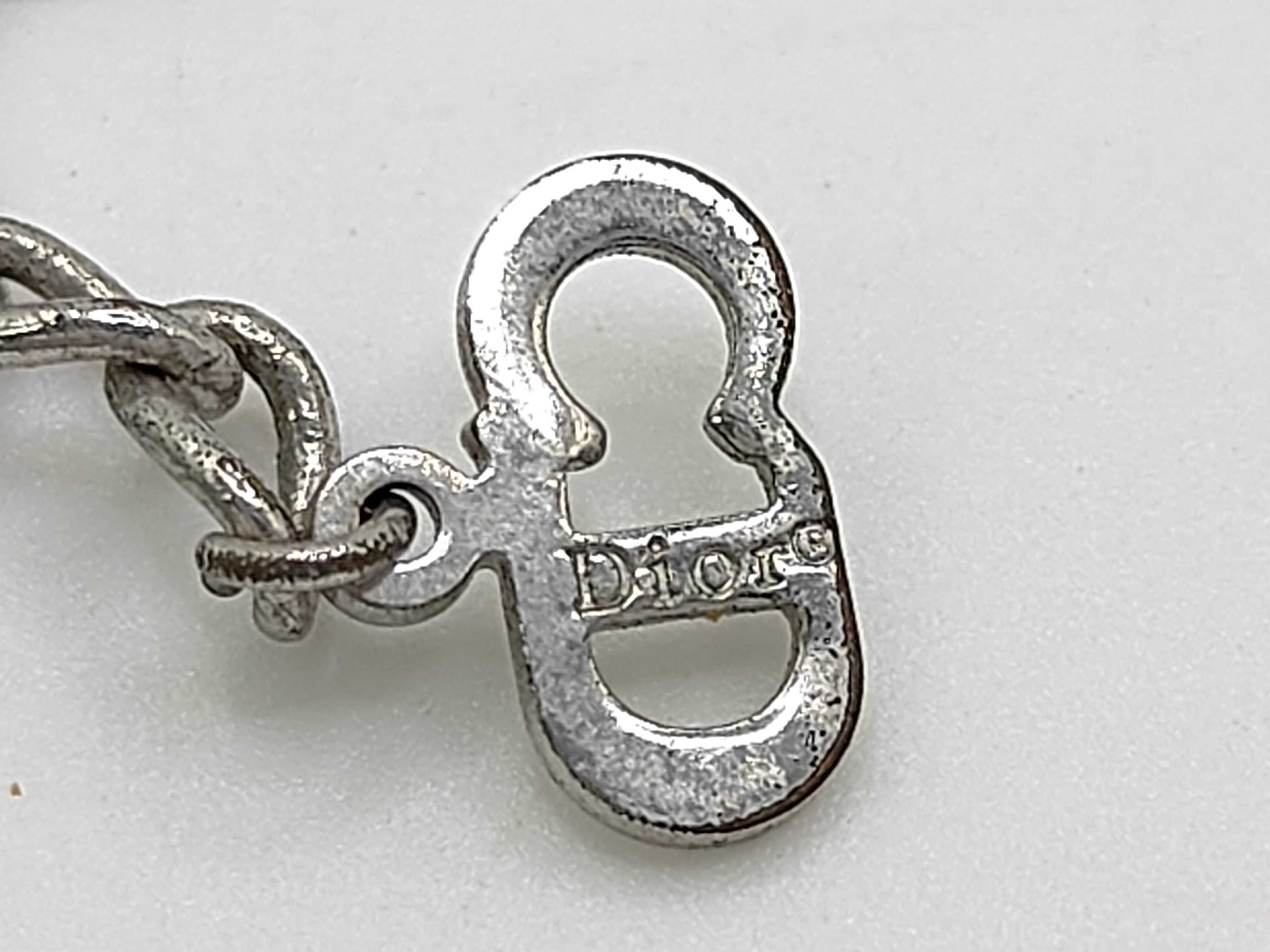 rhinestone logo necklace — view 5