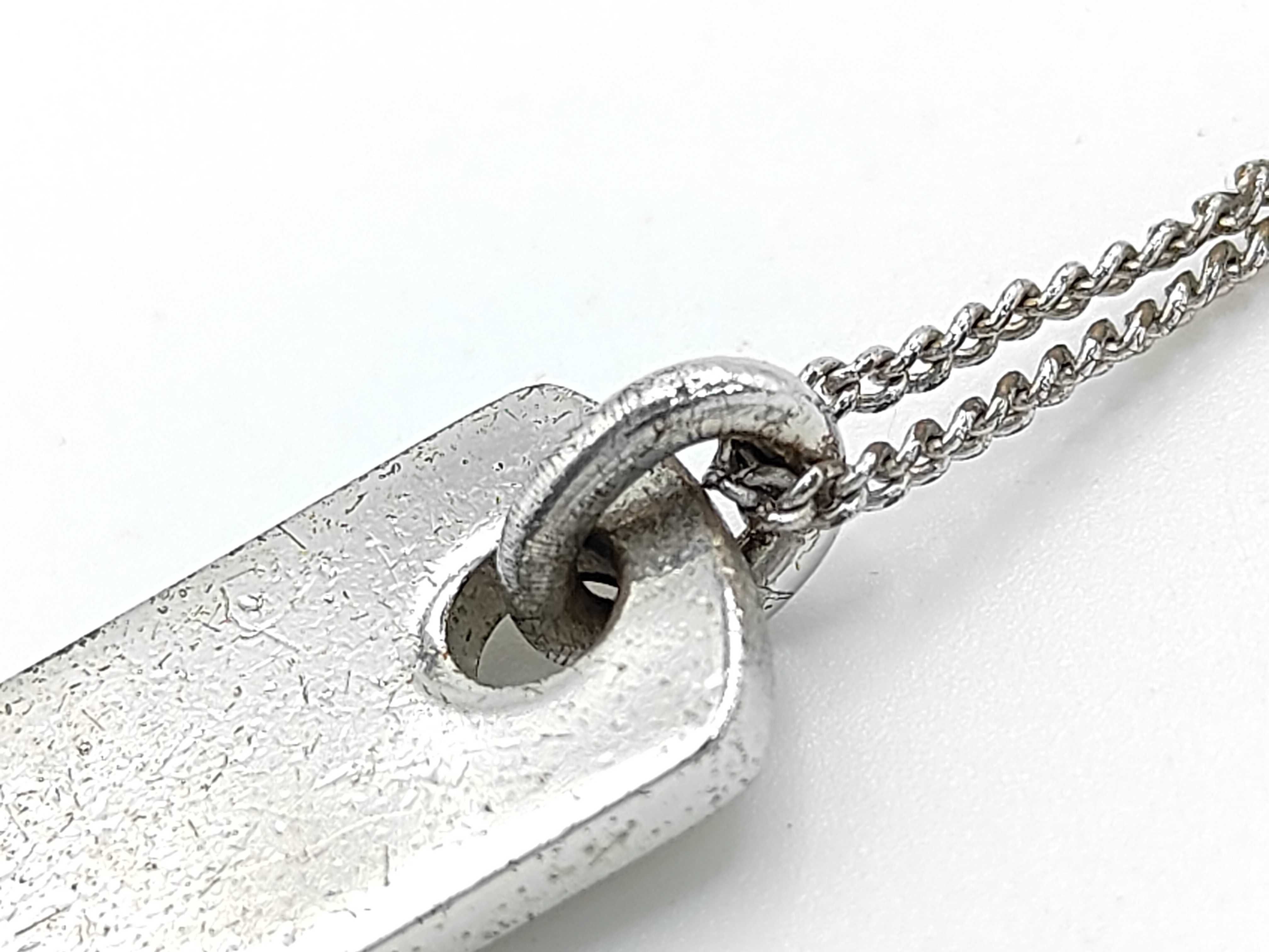 rhinestone logo necklace — view 7