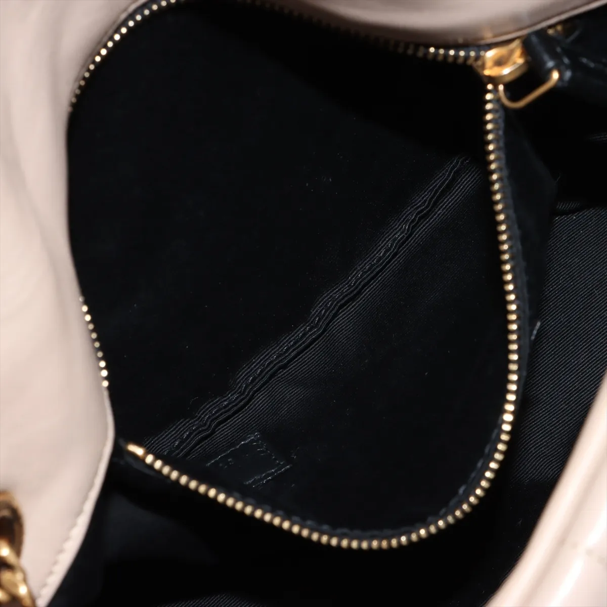 Lulu Puffer Leather Chain Shoulder Bag, Beige, 577476 — view 8
