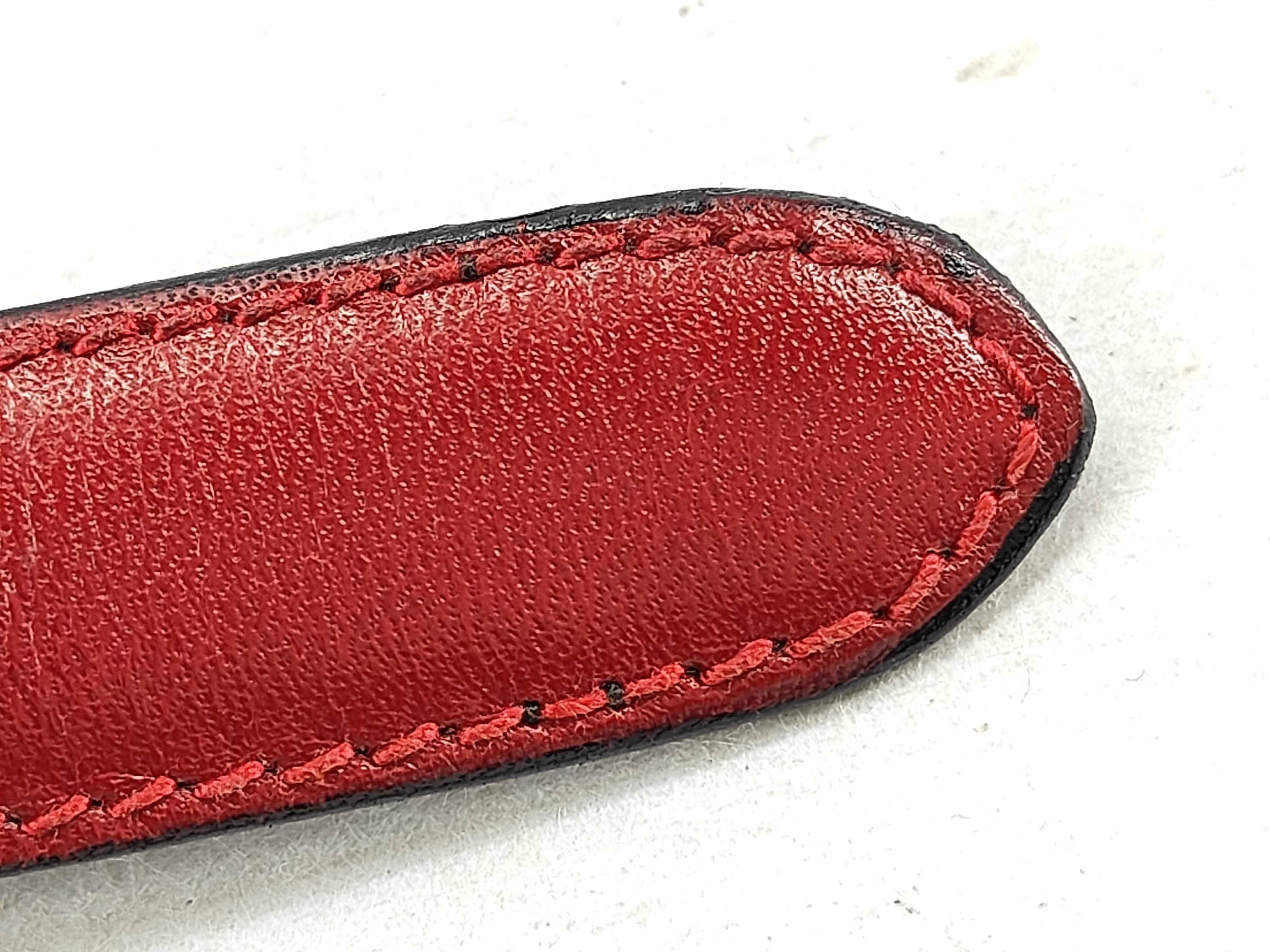 Triple Gold Buckle Leather Belt 60 Belt — view 8