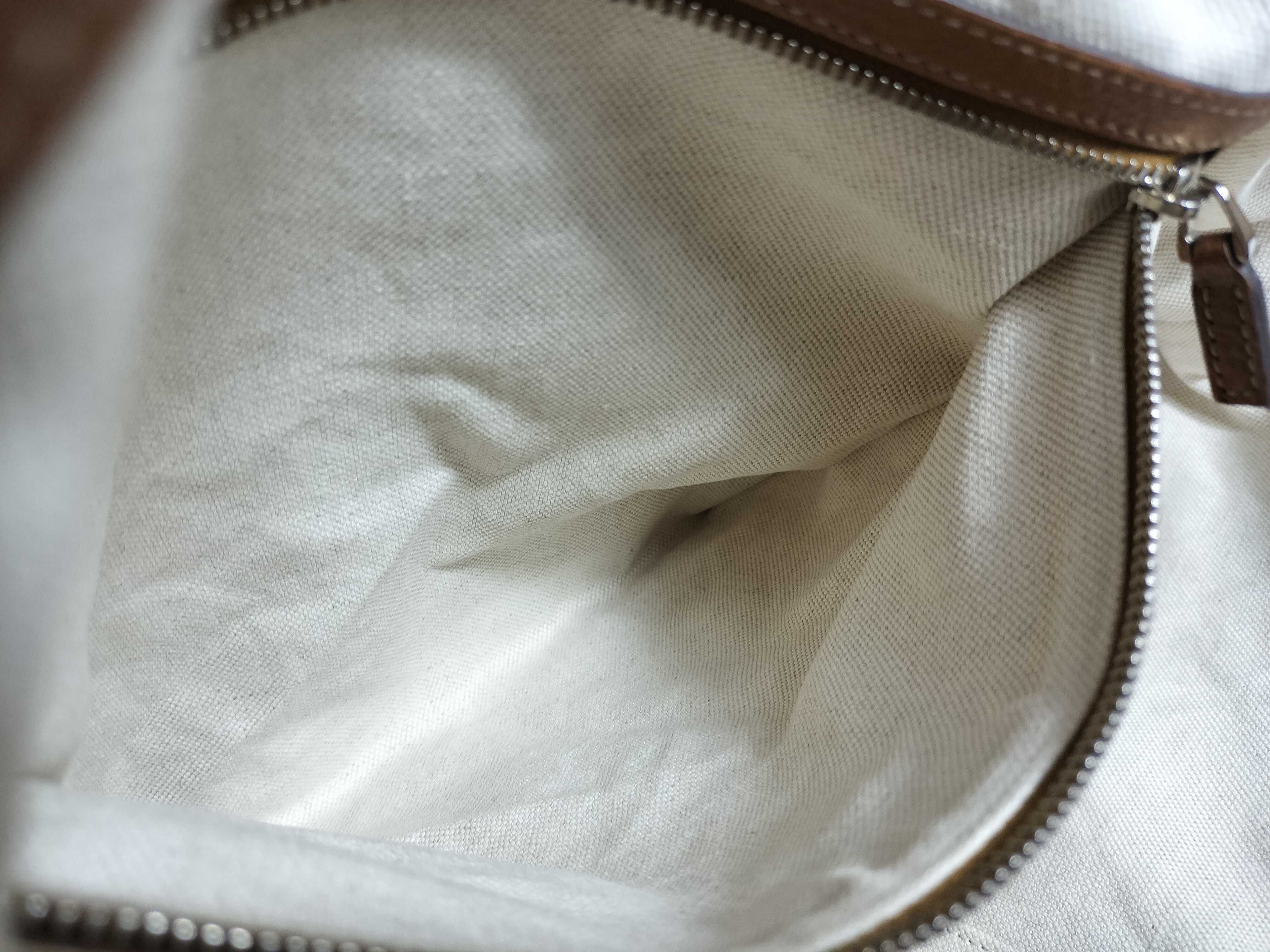 Raffia x Leather Tote Bag, Beige, 257058 (Tote Bag) — view 10