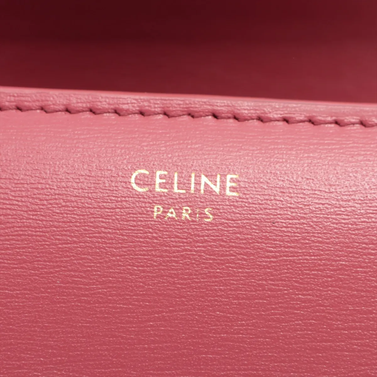 Triomphe Small Flap Wallet Leather Compact Wallet Pink — view 8