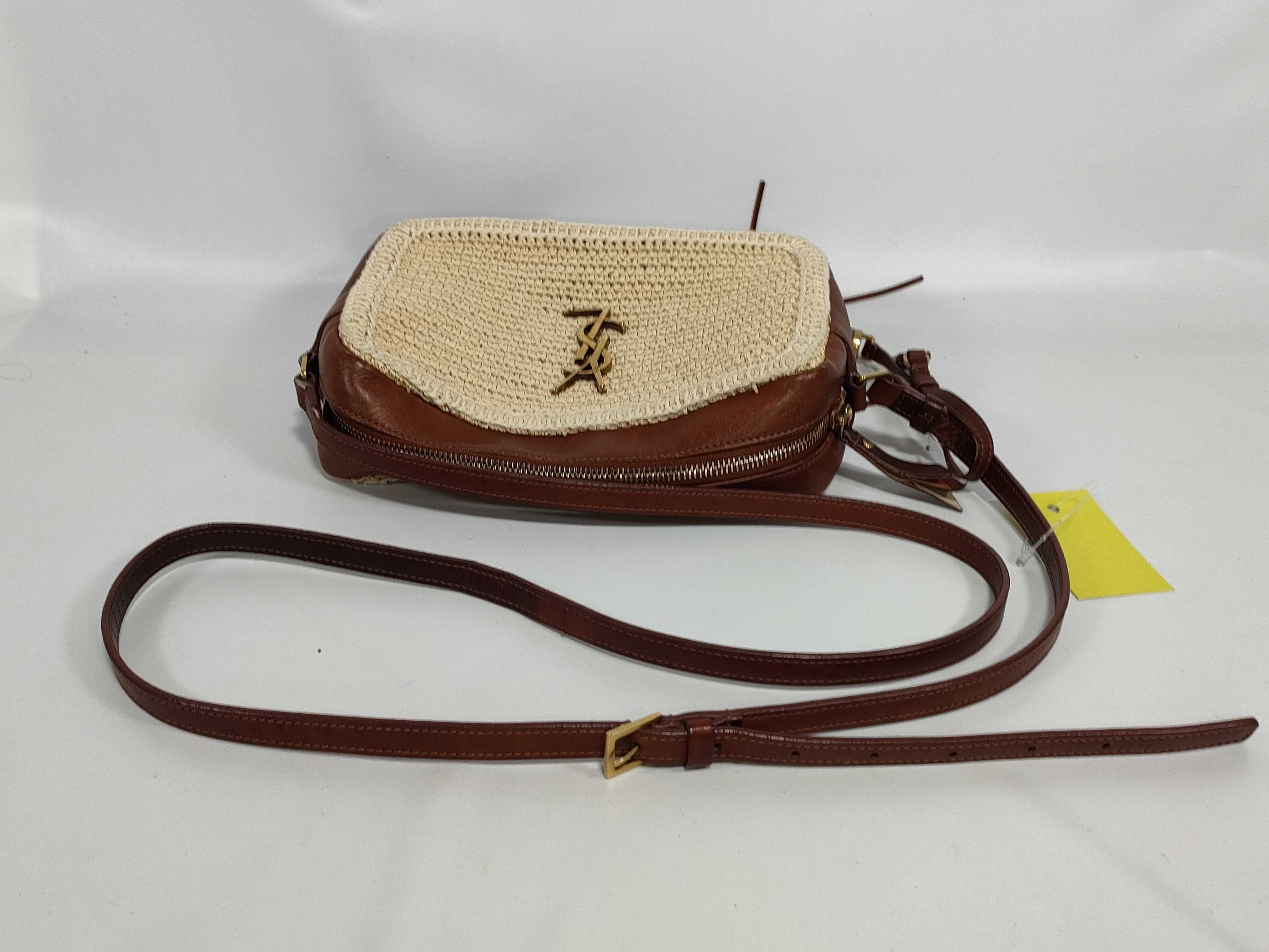 Lou Mini Bag Raffia x Leather Shoulder Bag — view 3