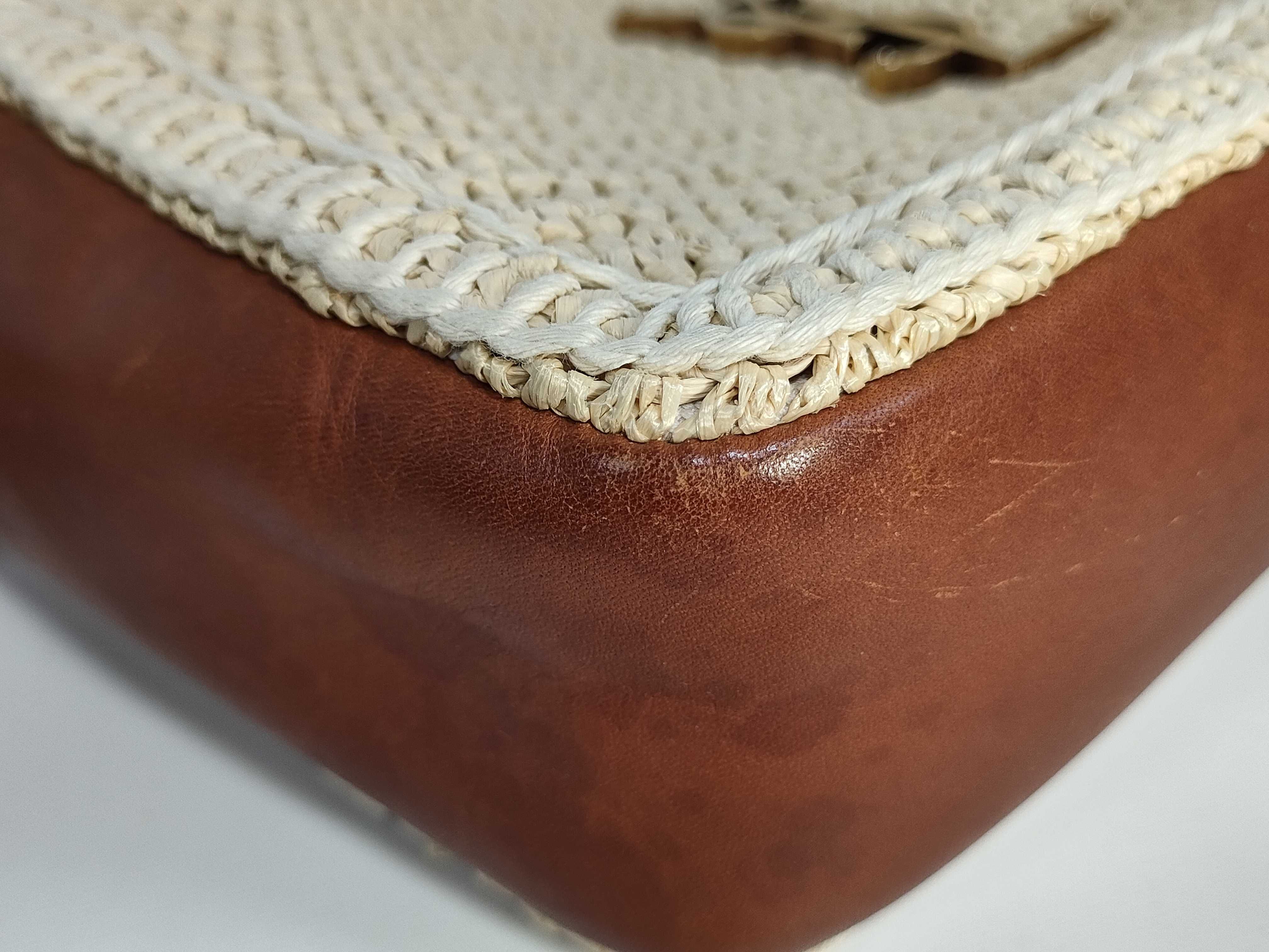 Lou Mini Bag Raffia x Leather Shoulder Bag — view 6