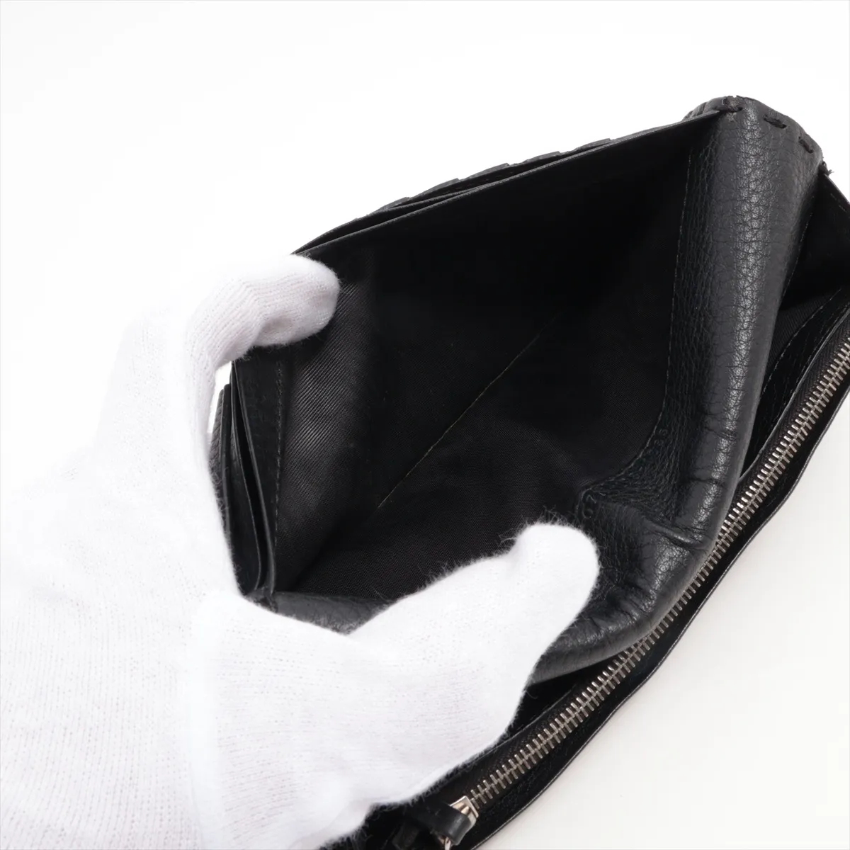 Selleria 7M0186 Leather Long Wallet Black — view 8