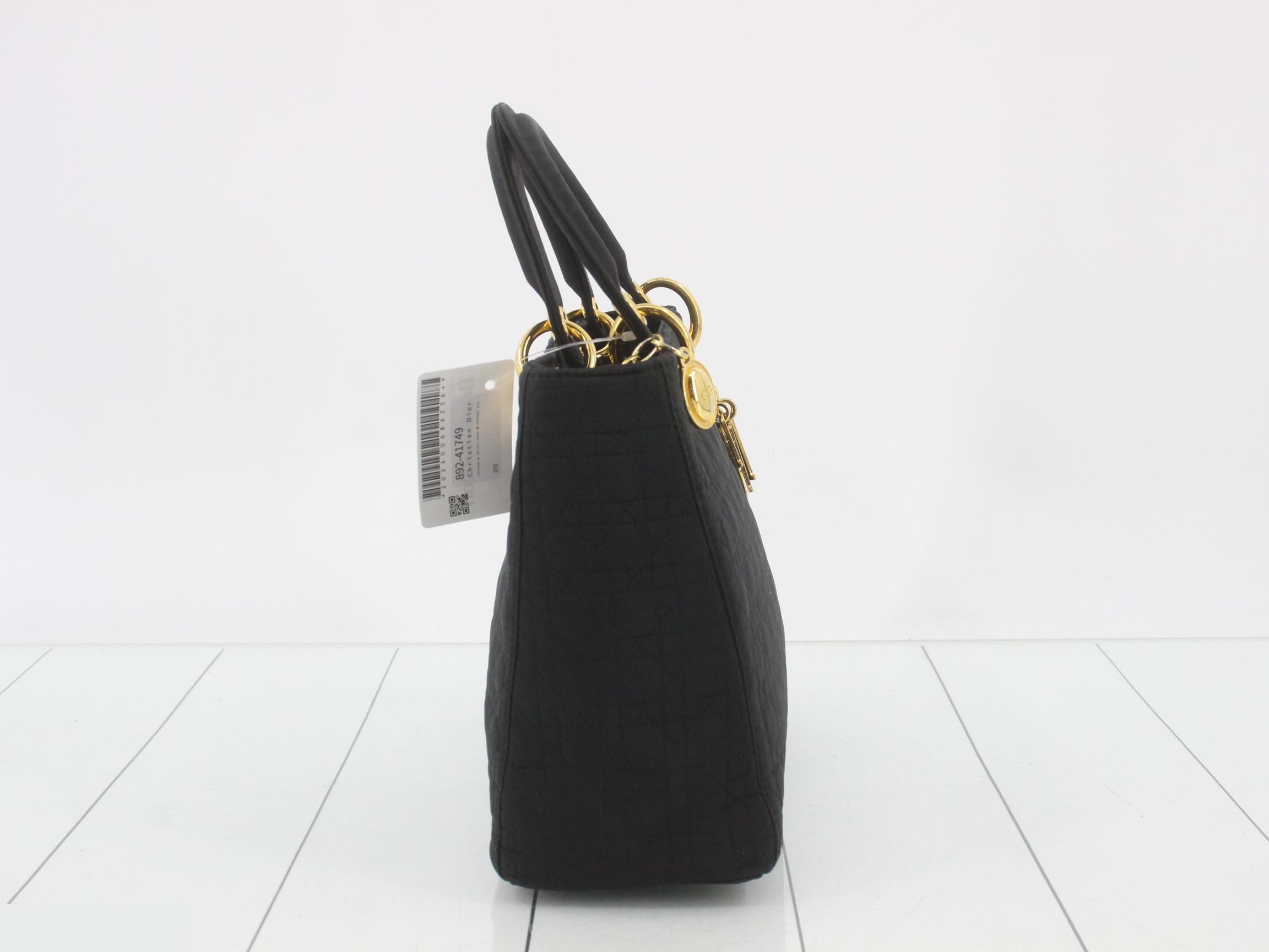 Lady Dior Cannage Nylon Black Handbag 272 — view 4