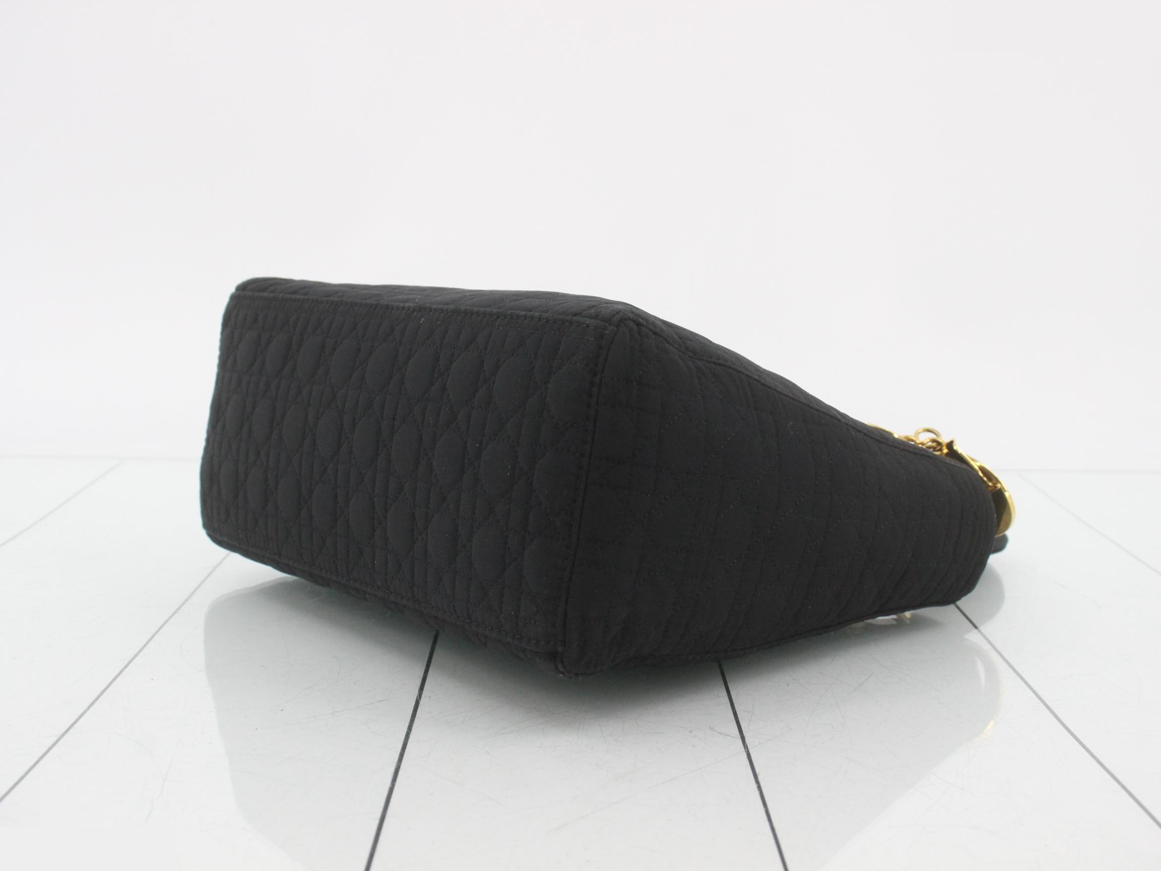 Lady Dior Cannage Nylon Black Handbag 272 — view 6