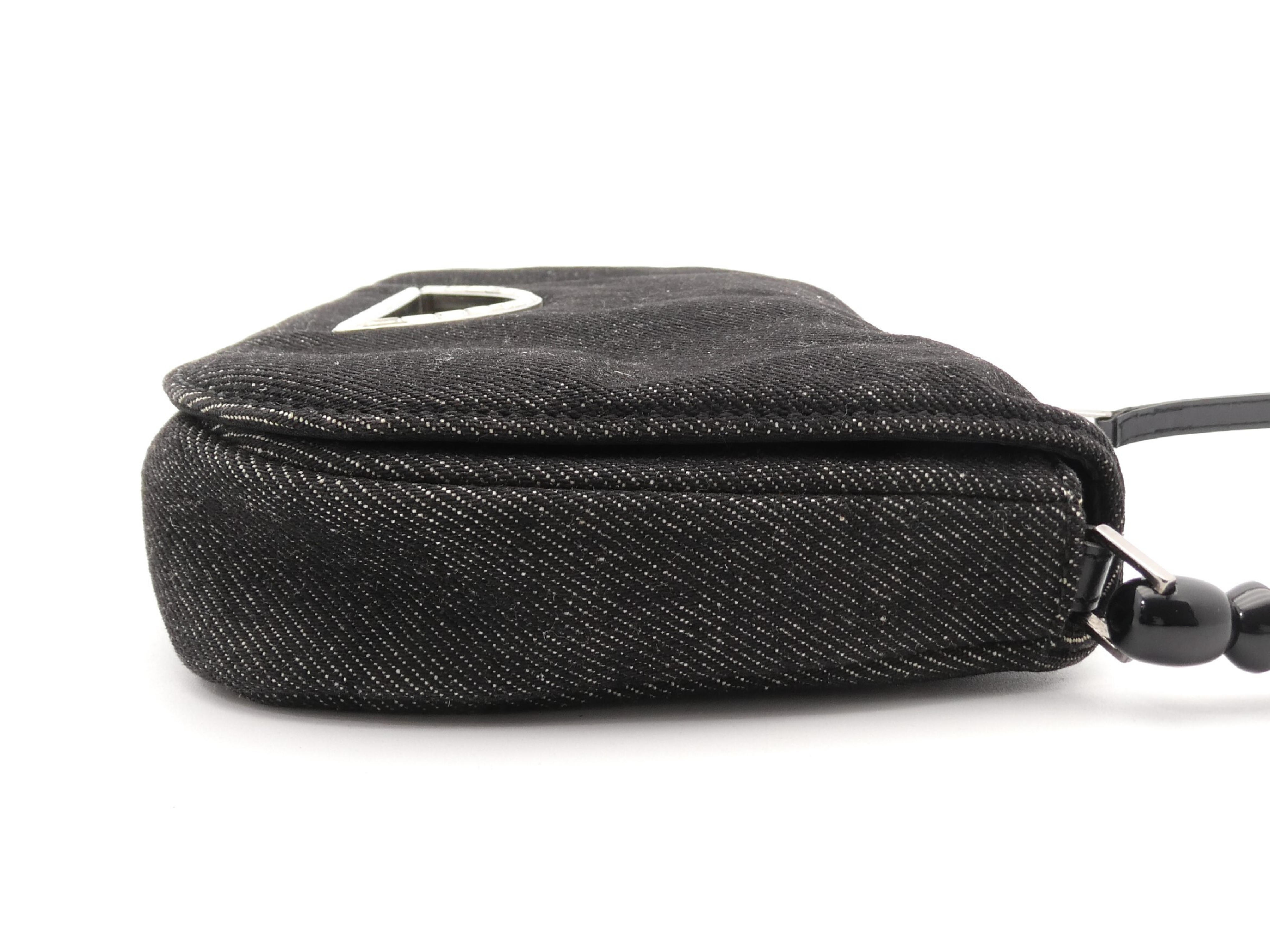 Maris Pearl Denim Rhinestone Shoulder Bag — view 4