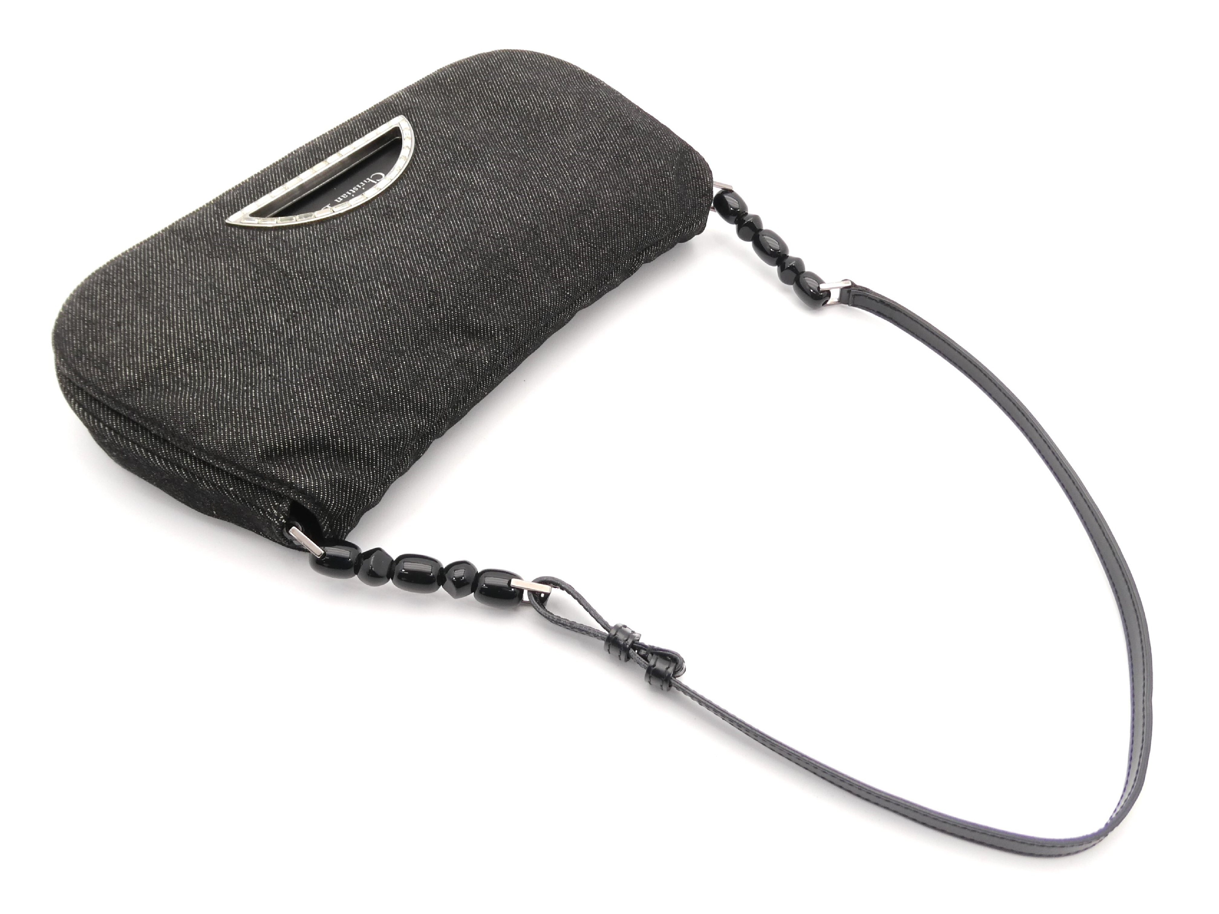 Maris Pearl Denim Rhinestone Shoulder Bag — view 6