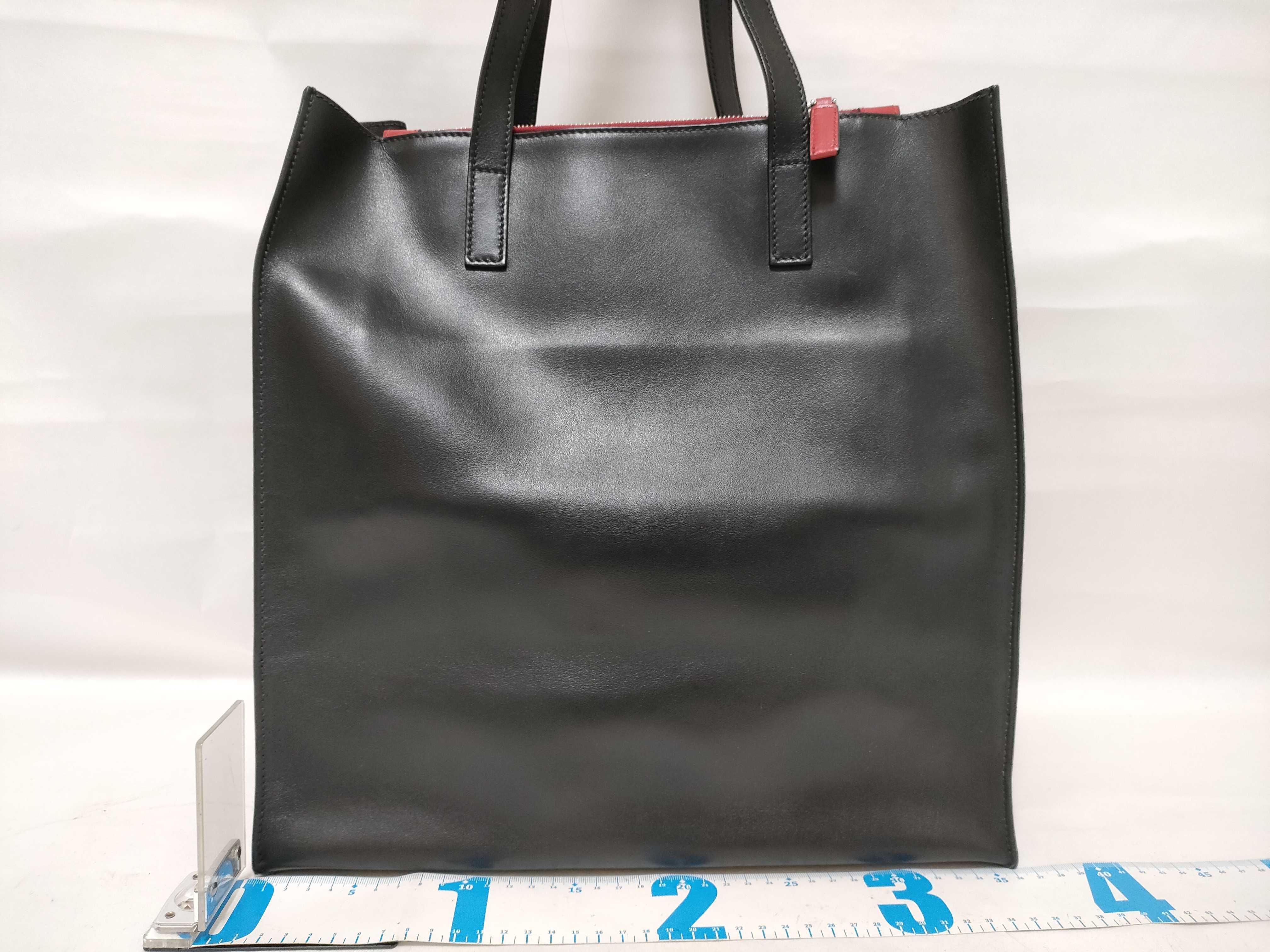 2-way Tote Bag Leather Triangle Logo Tote Bag — view 2
