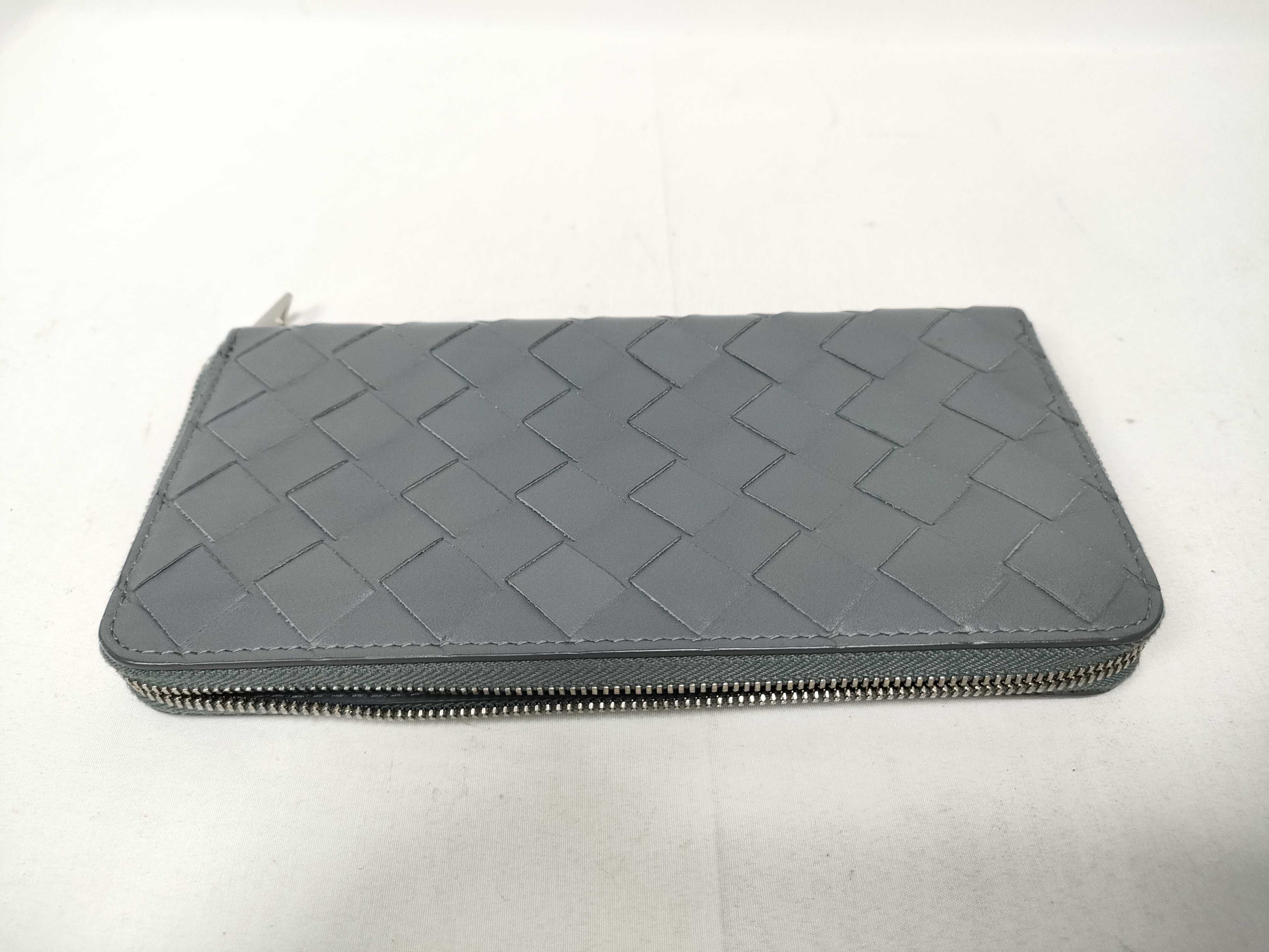 Intrecciato Bottega Long Wallet Intrecciato Gray Wallet — view 8