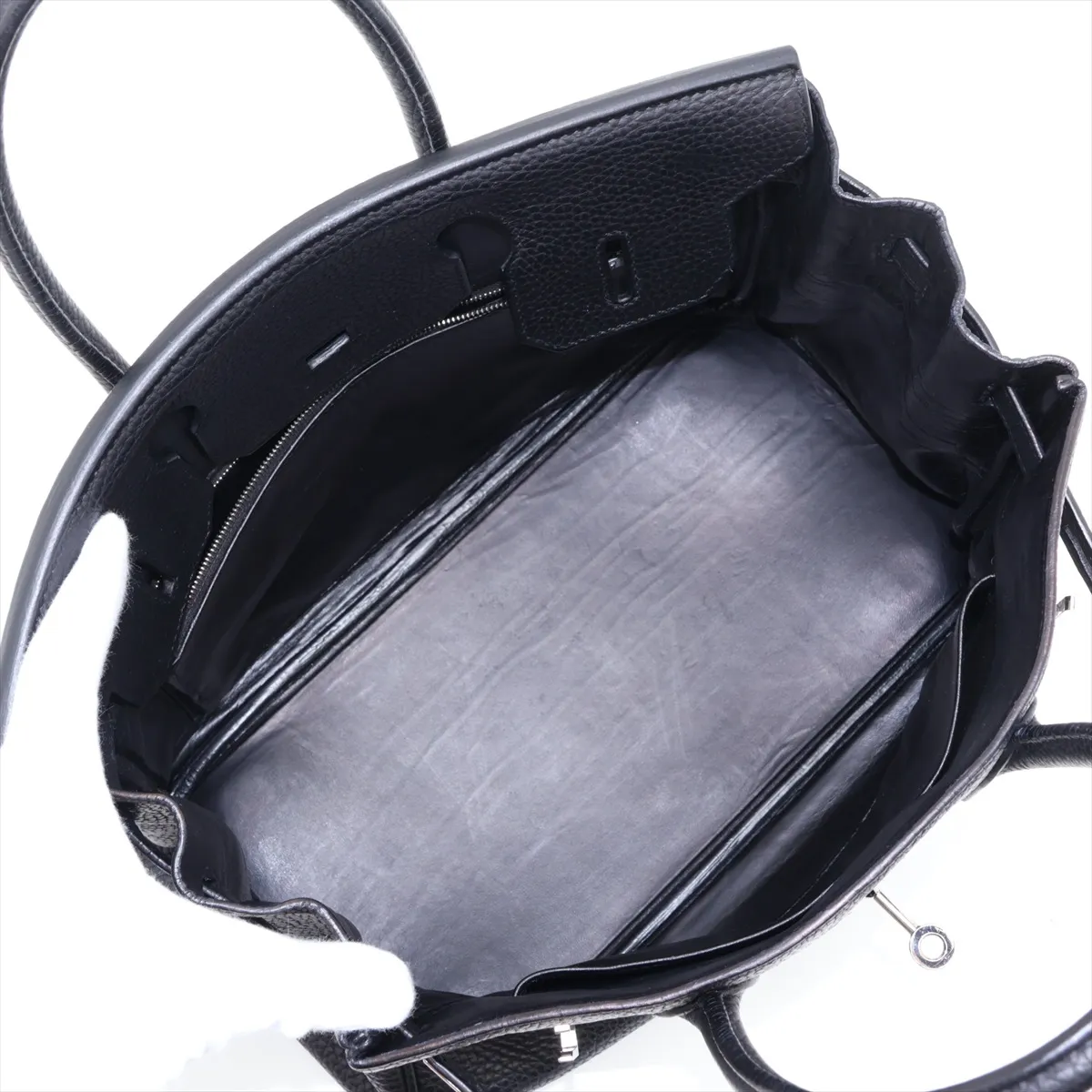 [Individually packaged] Hermes Birkin 30 Letournée Togo Black Silver Hardware I: 2005 — view 7