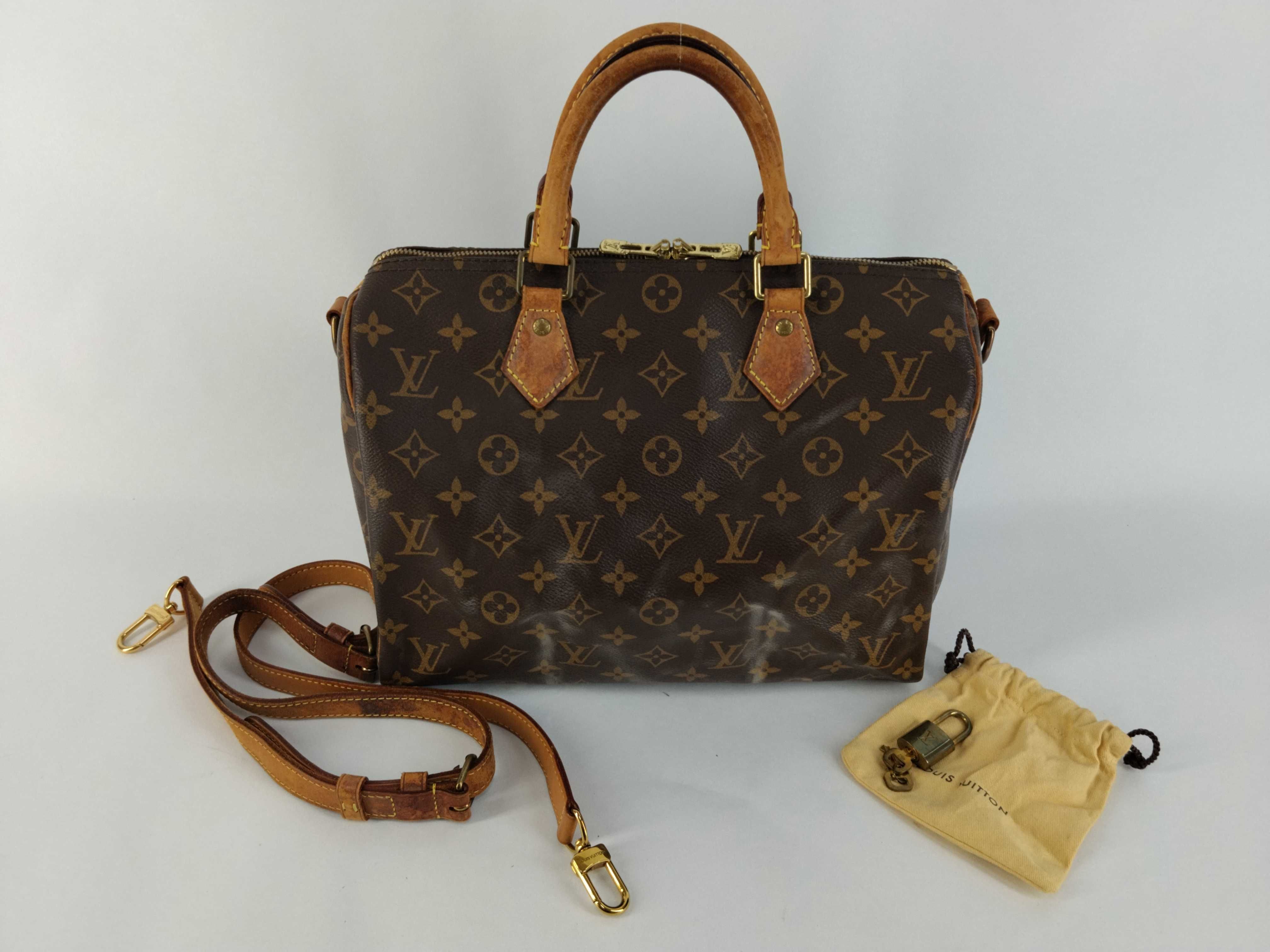 Monogram ID - Monogram Speedy Bandou with strap key and padlock MB4128 Boston bag