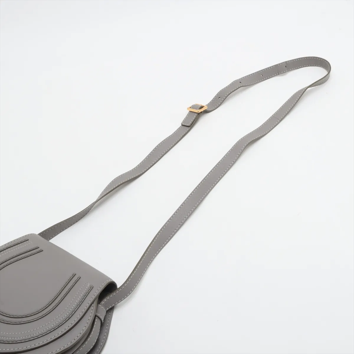 Marcy Mini Leather Shoulder Bag Gray — view 5