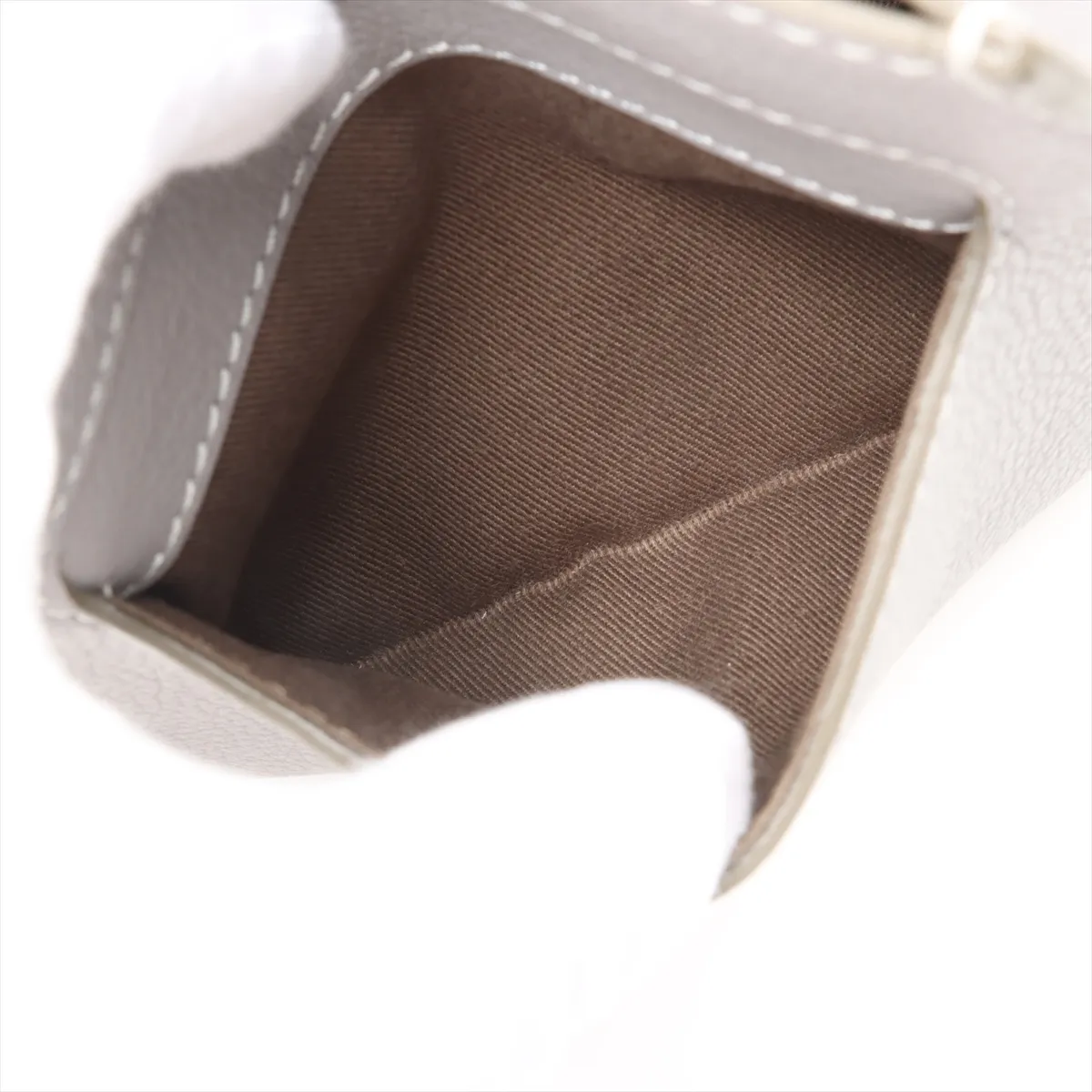 Marcy Mini Leather Shoulder Bag Gray — view 7