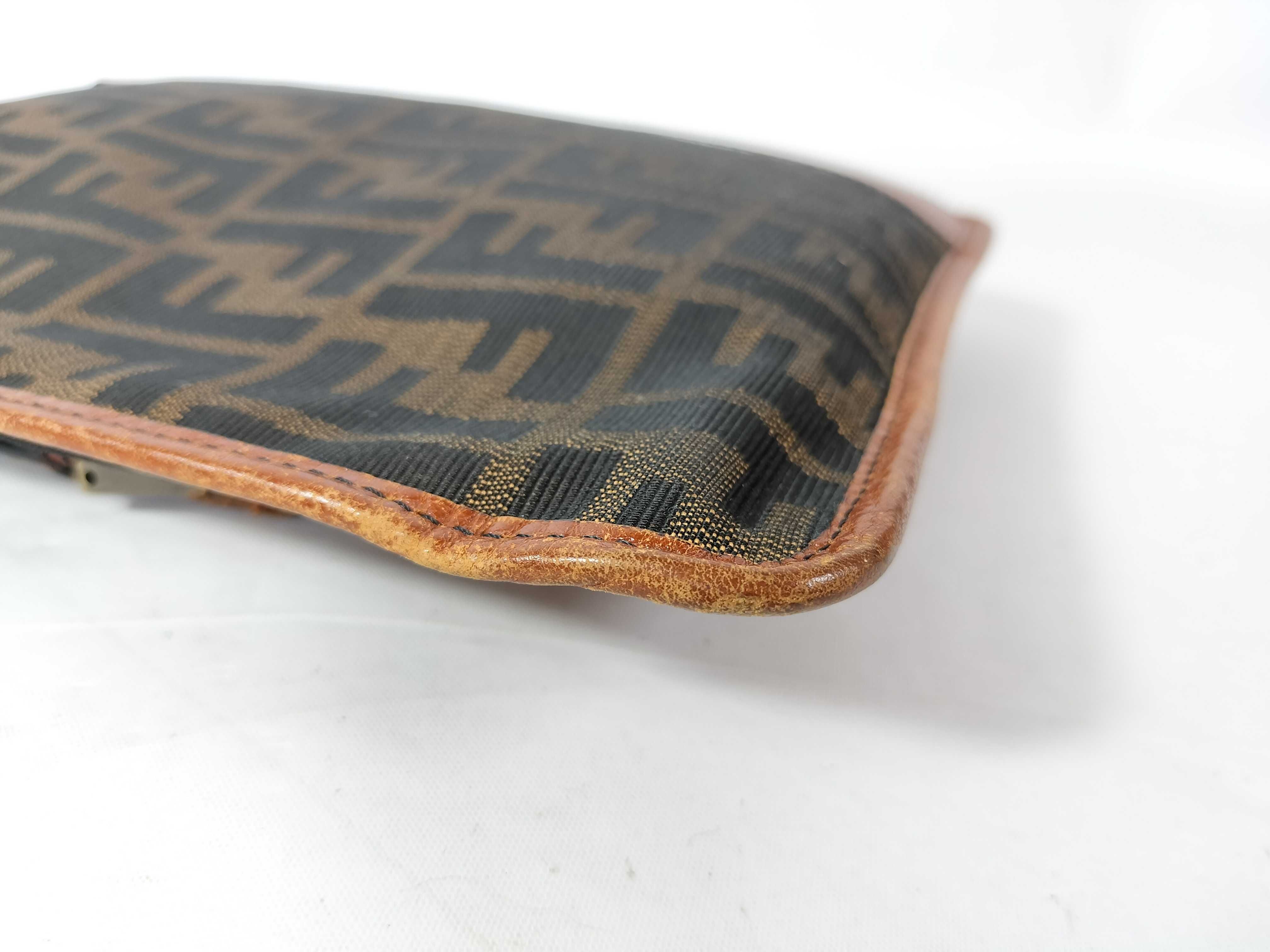 Zucca pattern shoulder bag, Fendi 2305 8BT110 TOK 069, canvas and leather, brown shoulder bag. — view 6