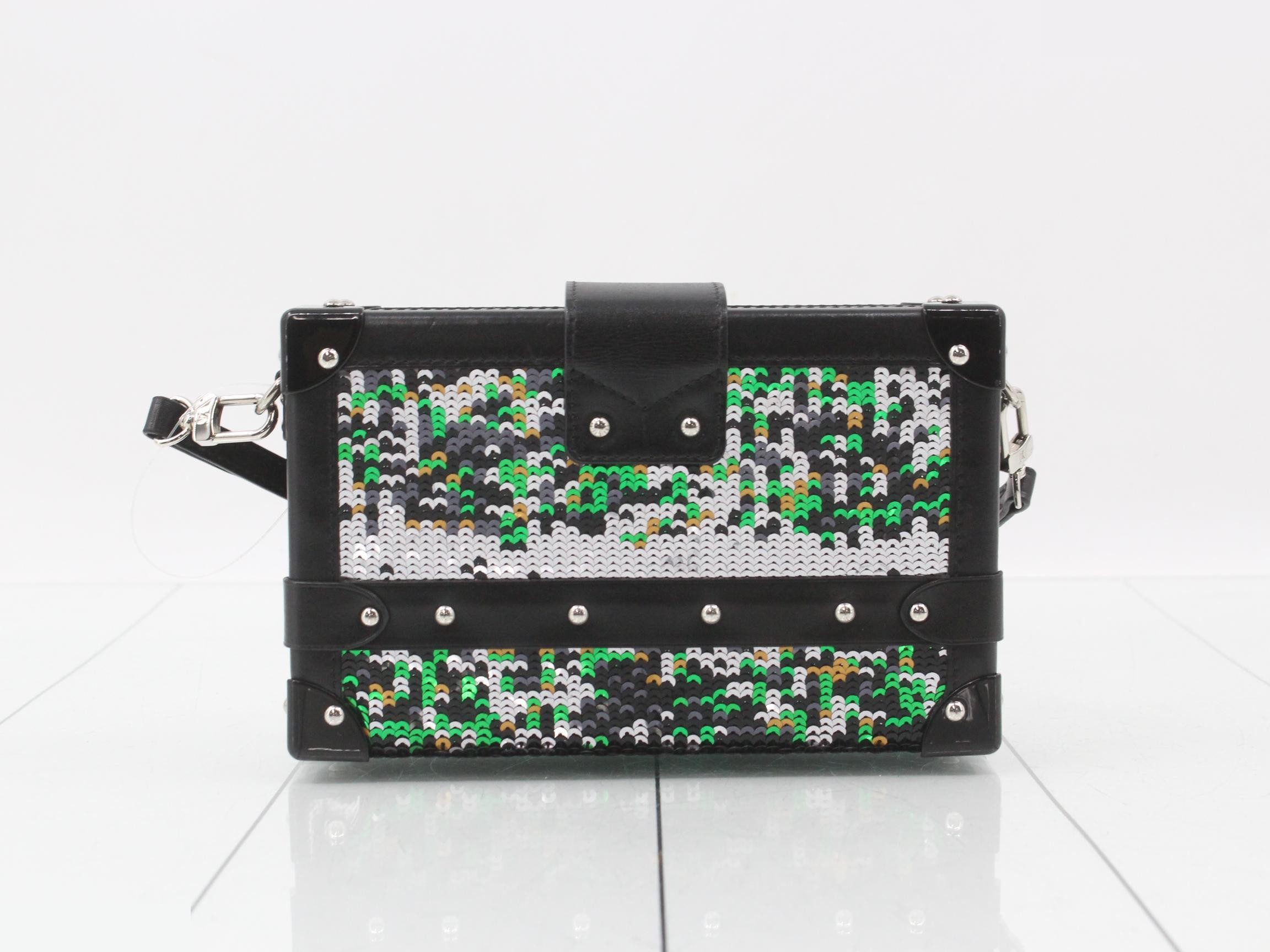 LV Sequin Petite Malle Shoulder Bag, Black — view 2