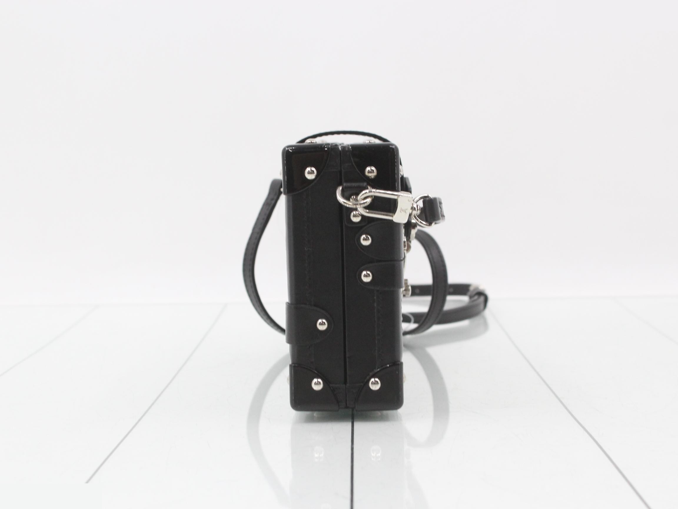 LV Sequin Petite Malle Shoulder Bag, Black — view 4