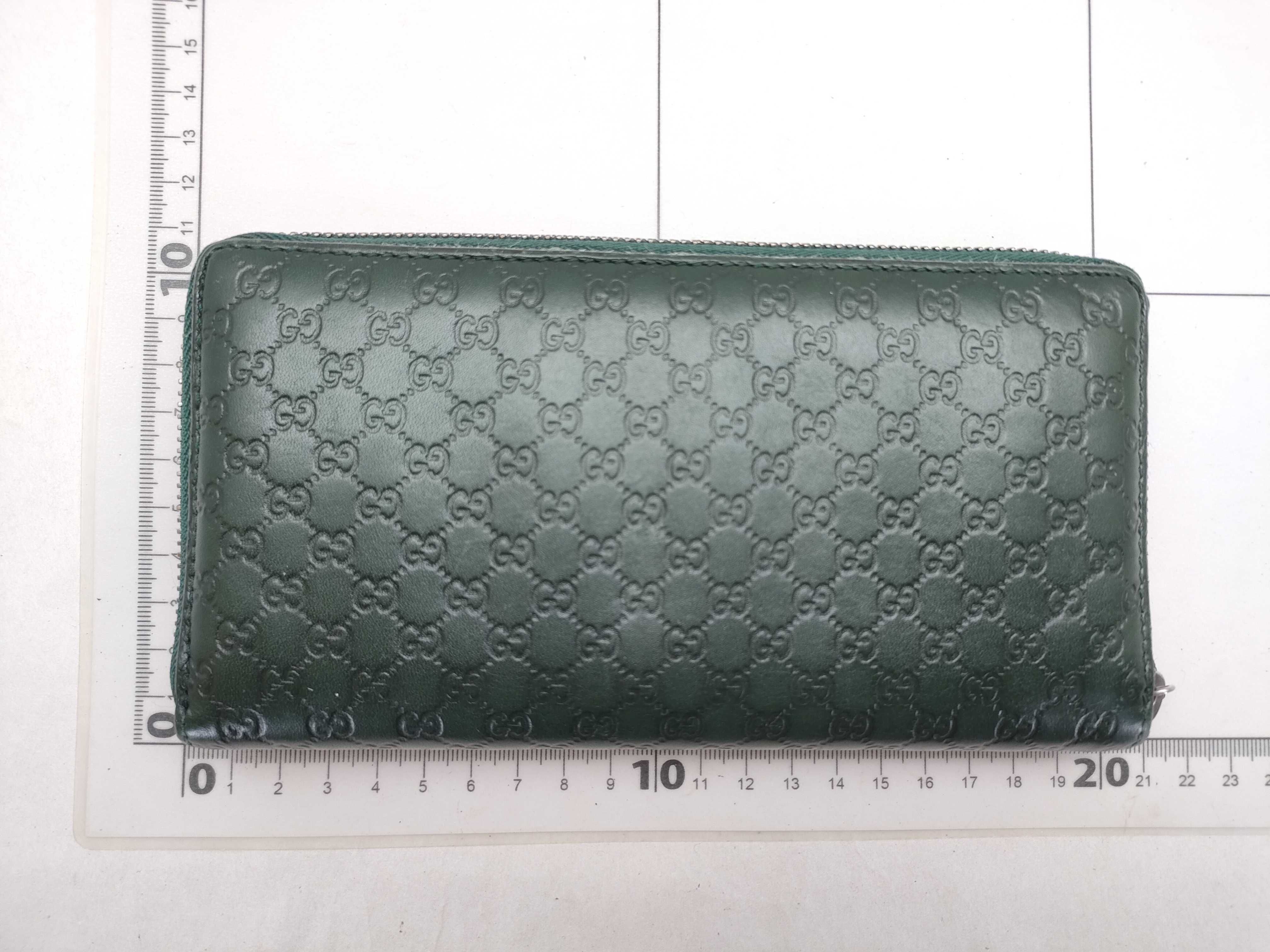 embossed round zipper long wallet — view 2