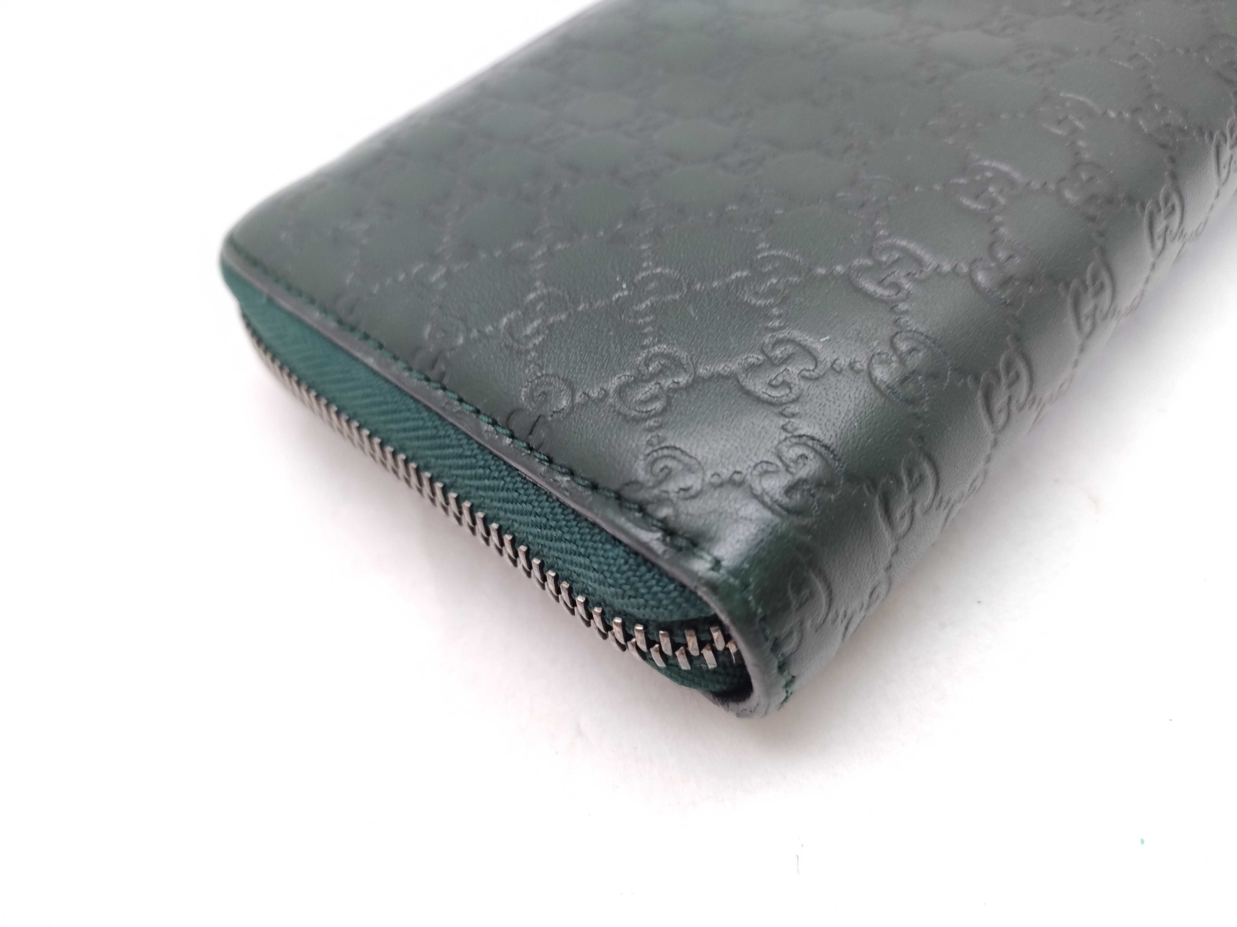 embossed round zipper long wallet — view 3