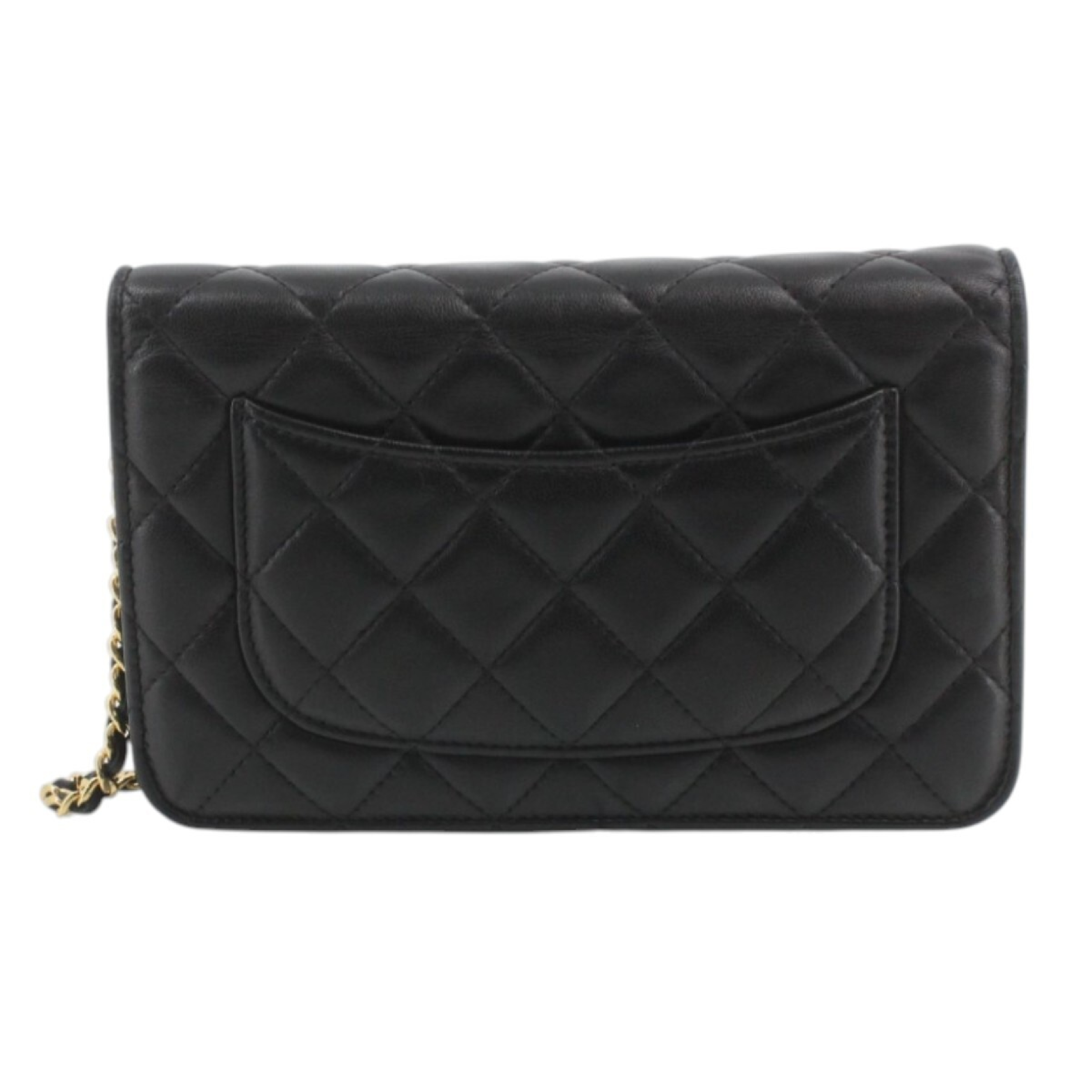 Matelassé Lambskin Chain Wallet, with original seal, serial number in the 27 range, shoulder bag. — view 2