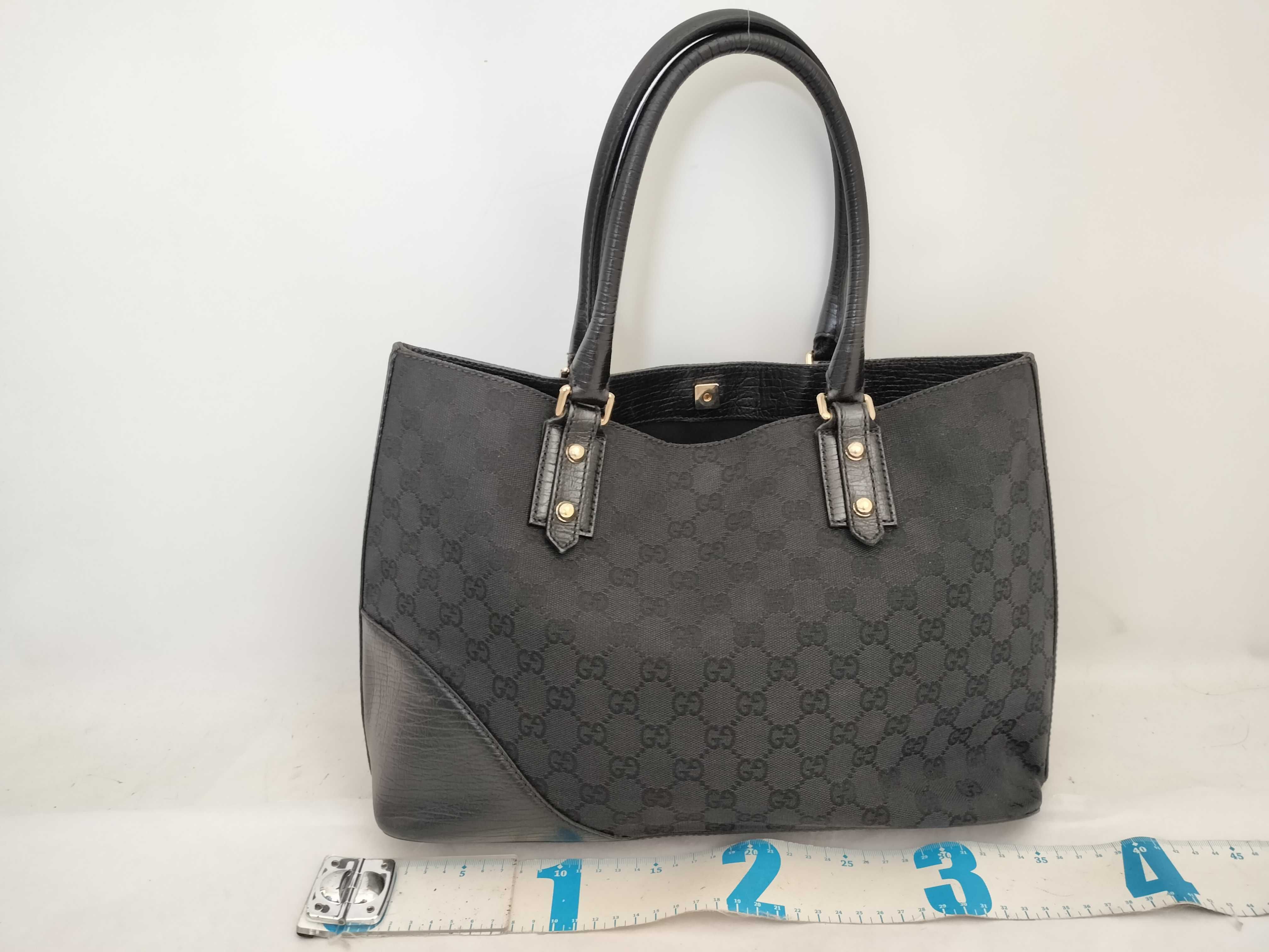 GG Canvas Horsebit Tote Bag (Black) — view 2