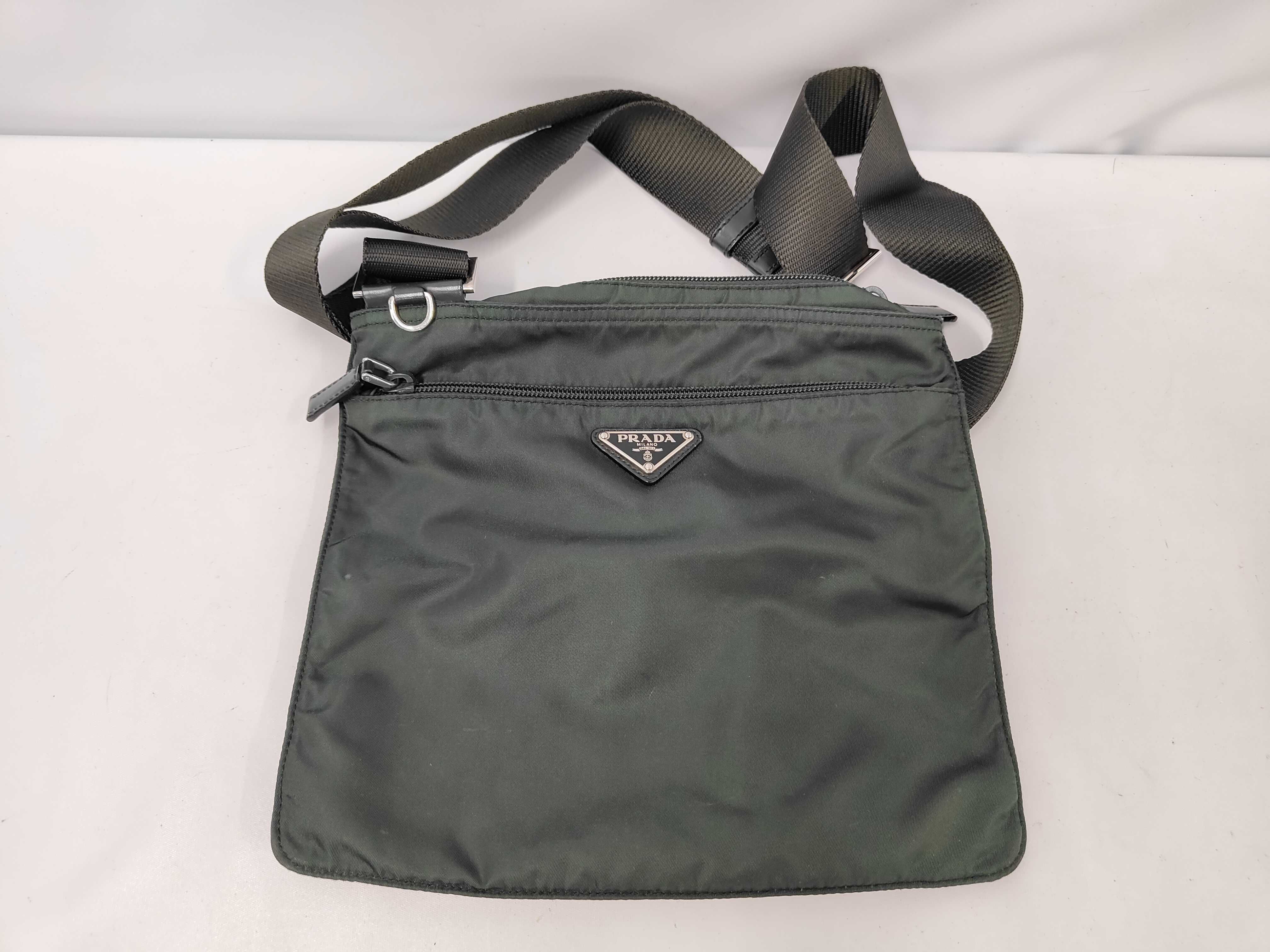 Green Nylon Shoulder Bag