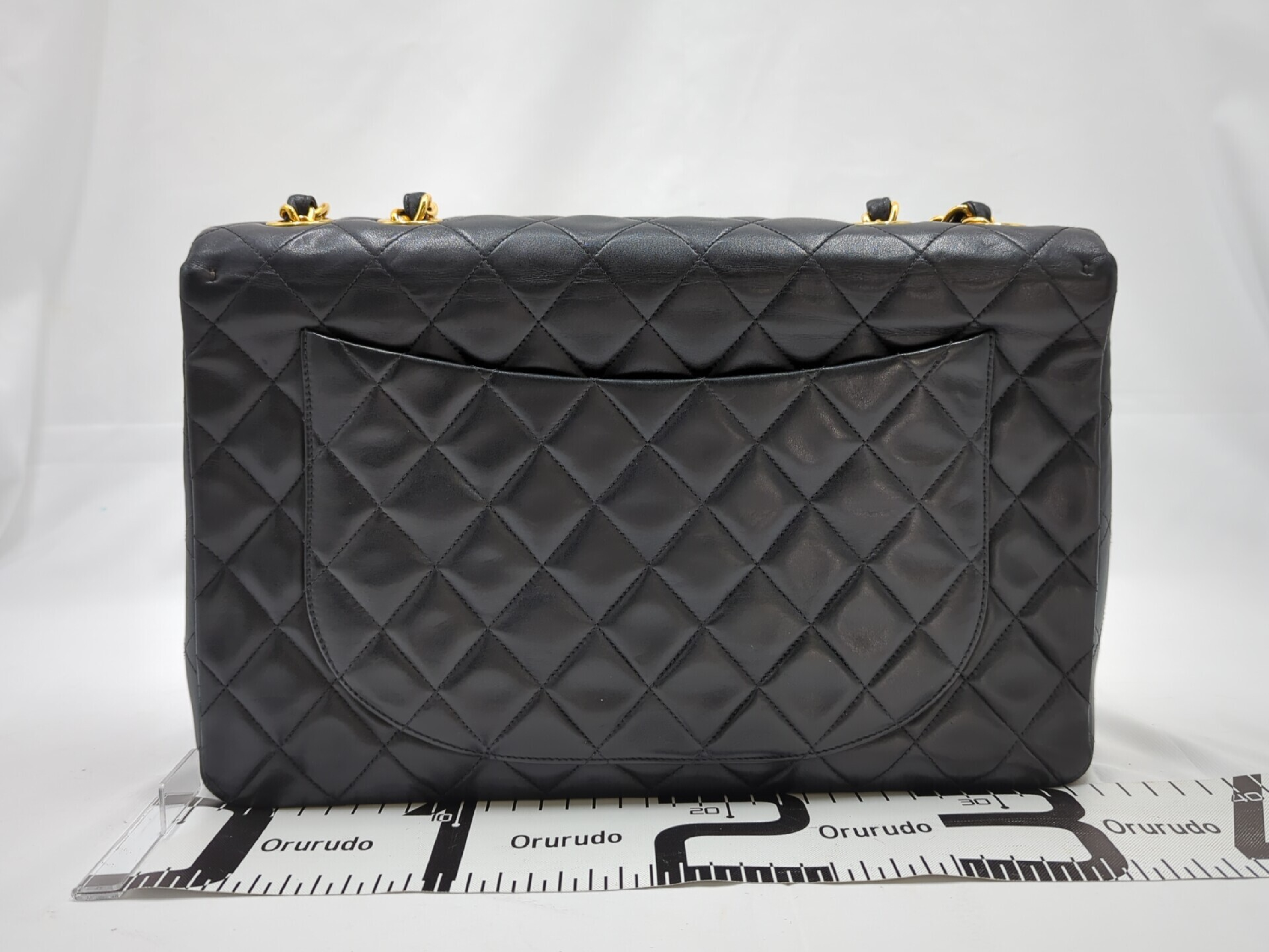 Lambskin Large Matelassé 34 Black Gold Hardware 3 Series Shoulder Bag — view 2