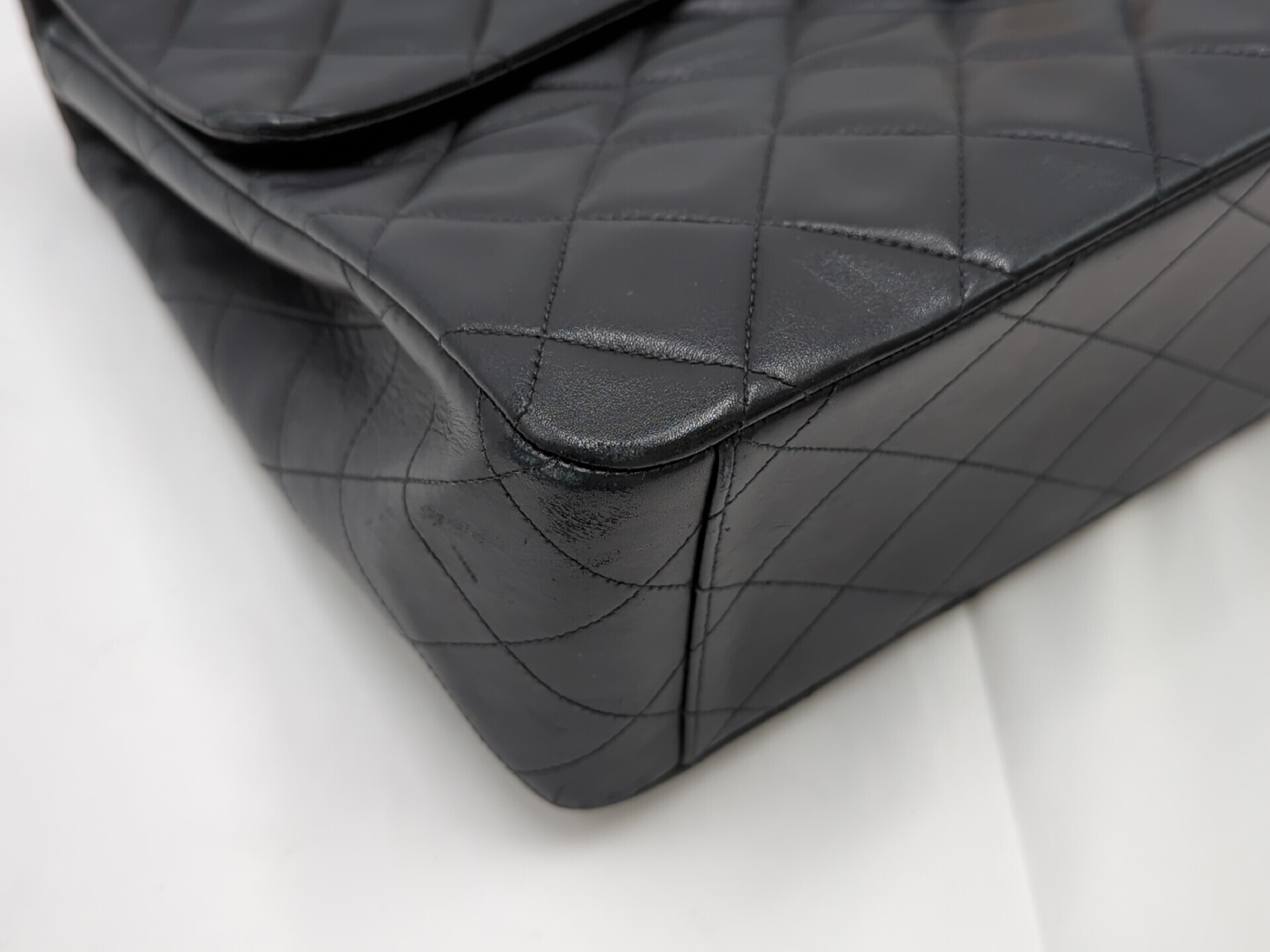 Lambskin Large Matelassé 34 Black Gold Hardware 3 Series Shoulder Bag — view 3