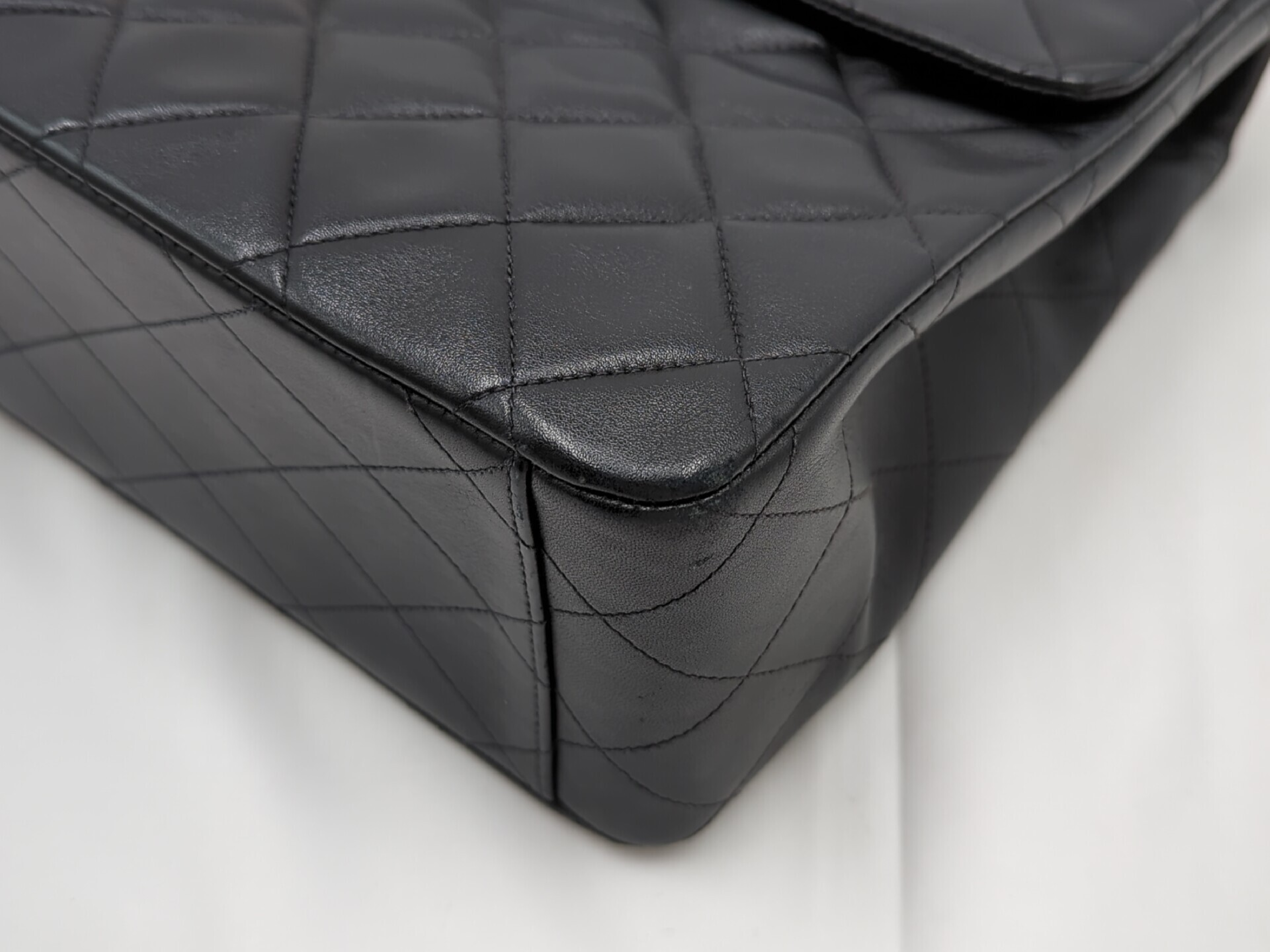 Lambskin Large Matelassé 34 Black Gold Hardware 3 Series Shoulder Bag — view 4