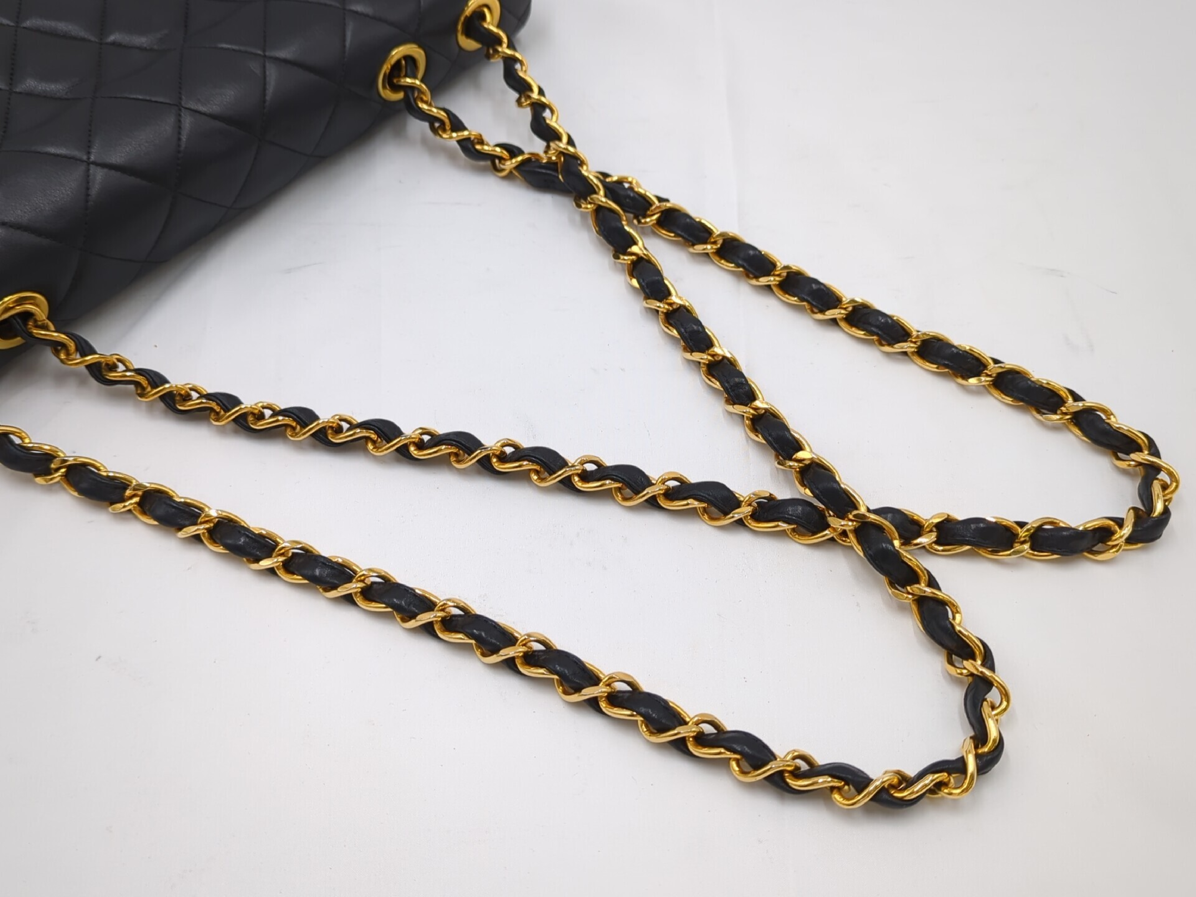 Lambskin Large Matelassé 34 Black Gold Hardware 3 Series Shoulder Bag — view 6