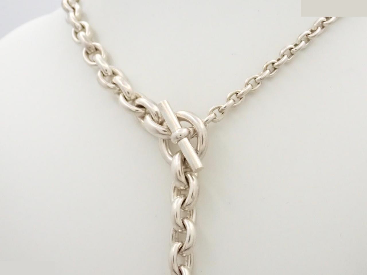 Crescendo Long Necklace, 925 sterling silver, 157.2g, neck circumference approximately 80cm — view 2
