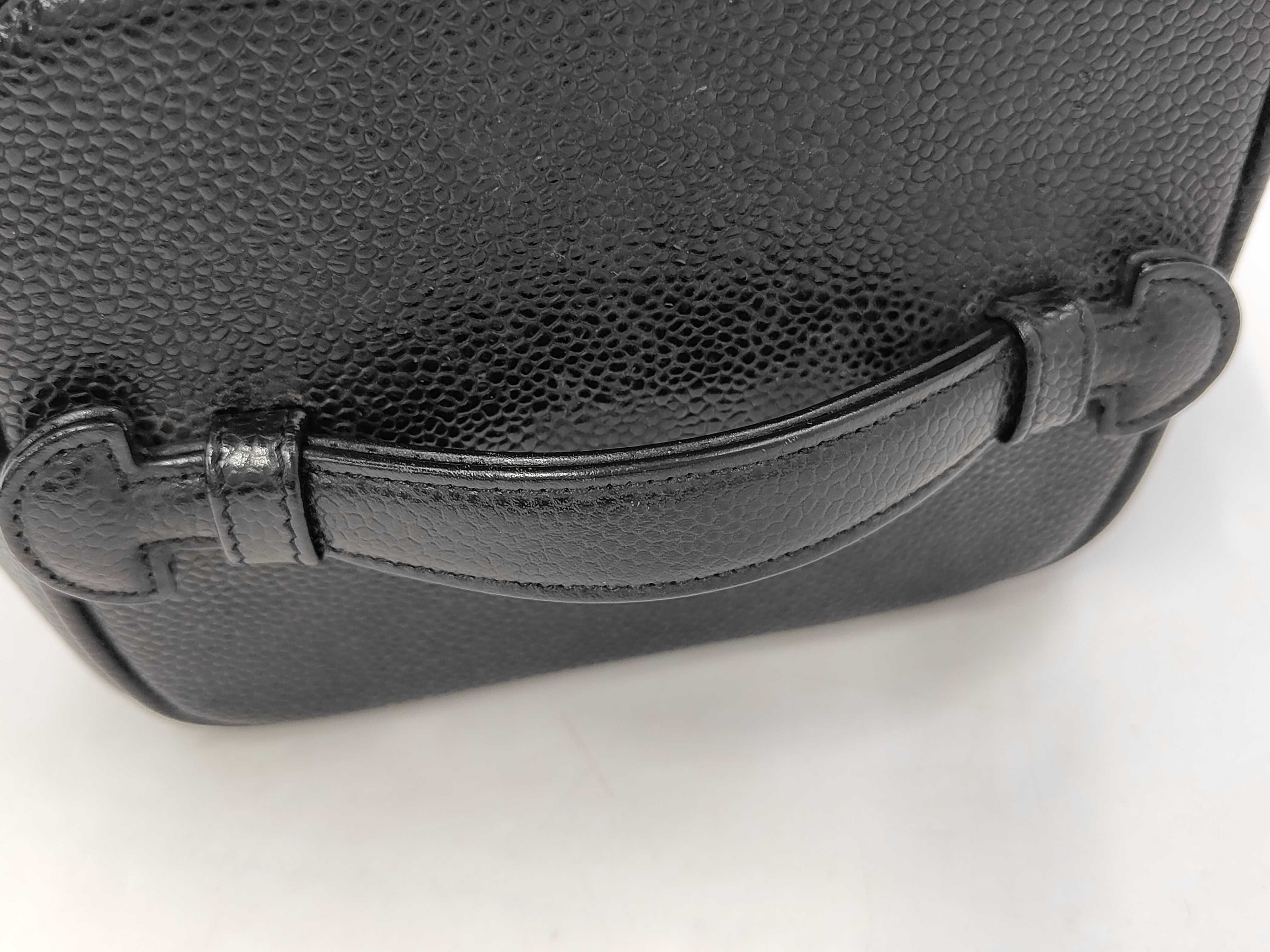 Coco Mark Caviar Skin Vanity Bag Black Gold Hardware 7577188 Serial Number 7 Series Handbag — view 5
