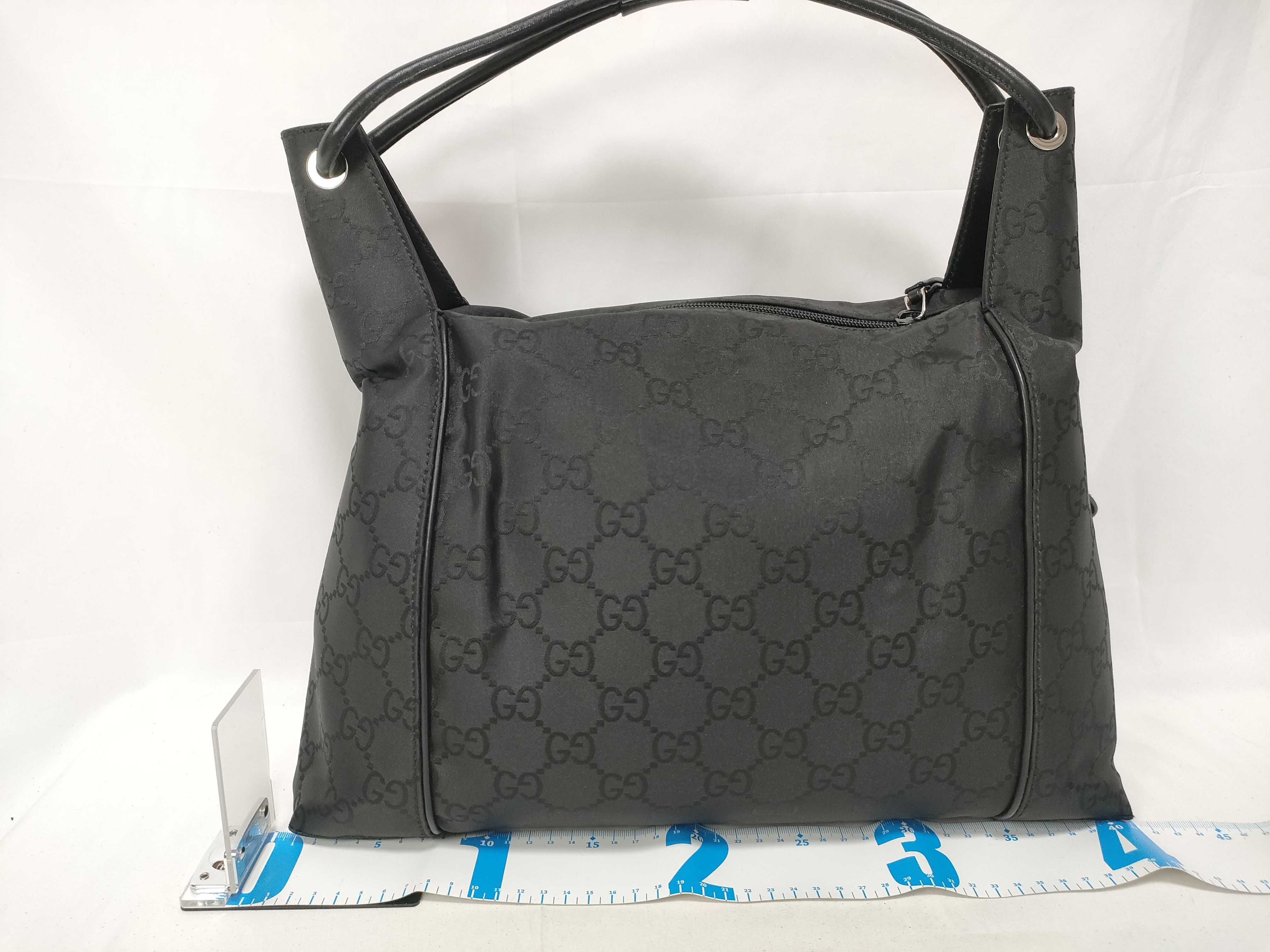 GG Canvas Tote Bag, Black, 101292 Tote Bag — view 2