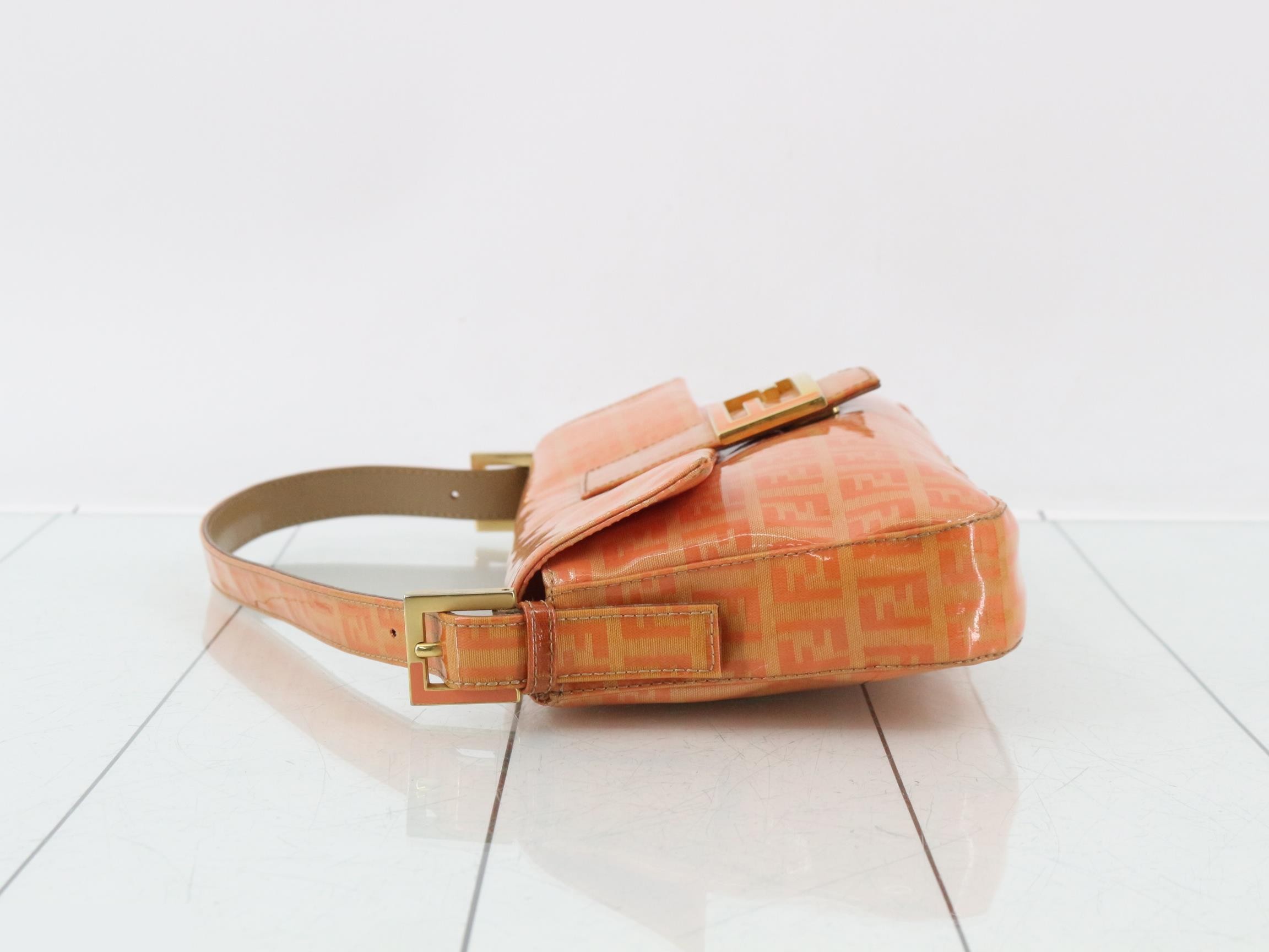 Zucchino (Bag) - Handbag, Orange, Enamel — view 4