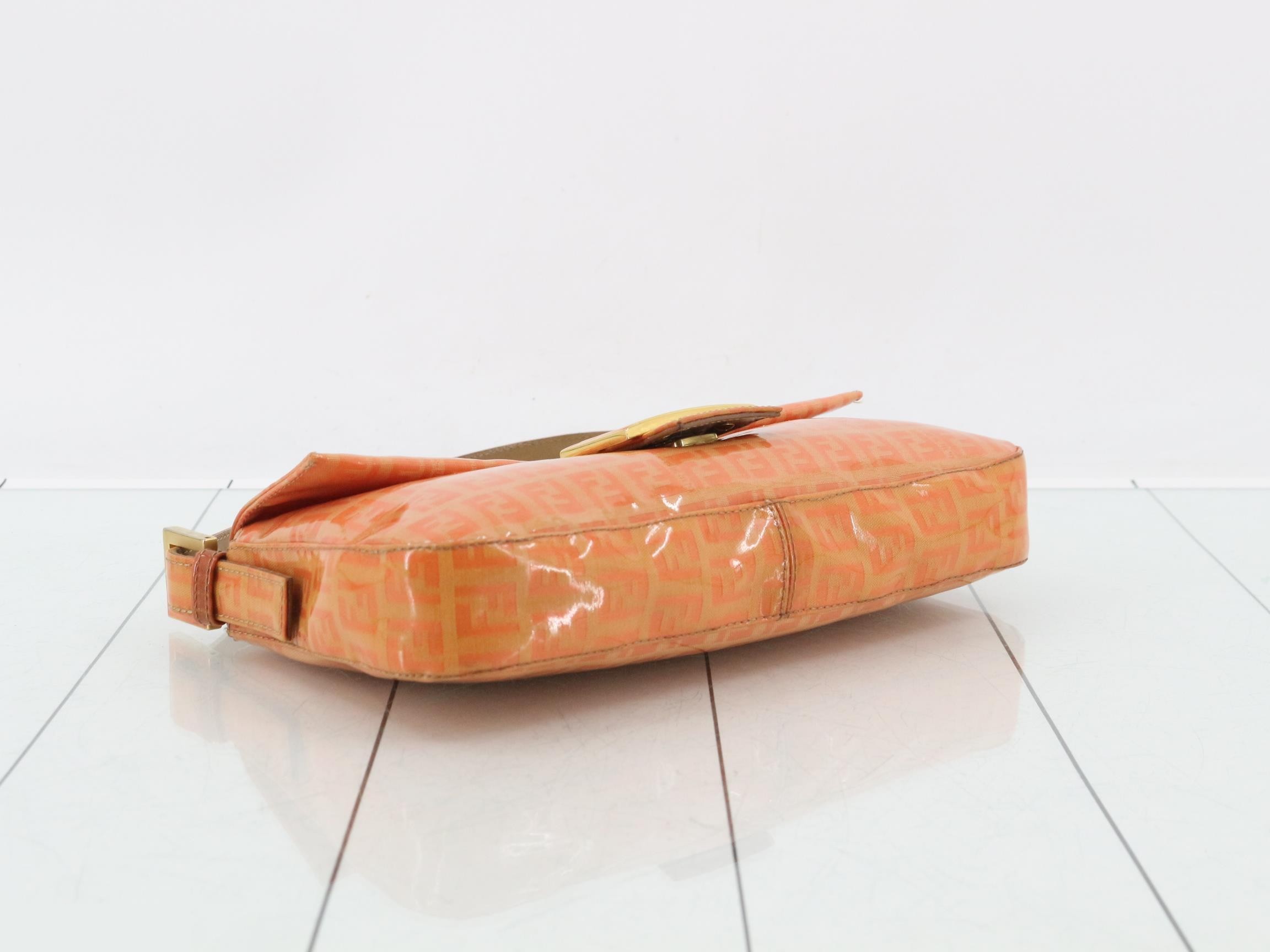 Zucchino (Bag) - Handbag, Orange, Enamel — view 5