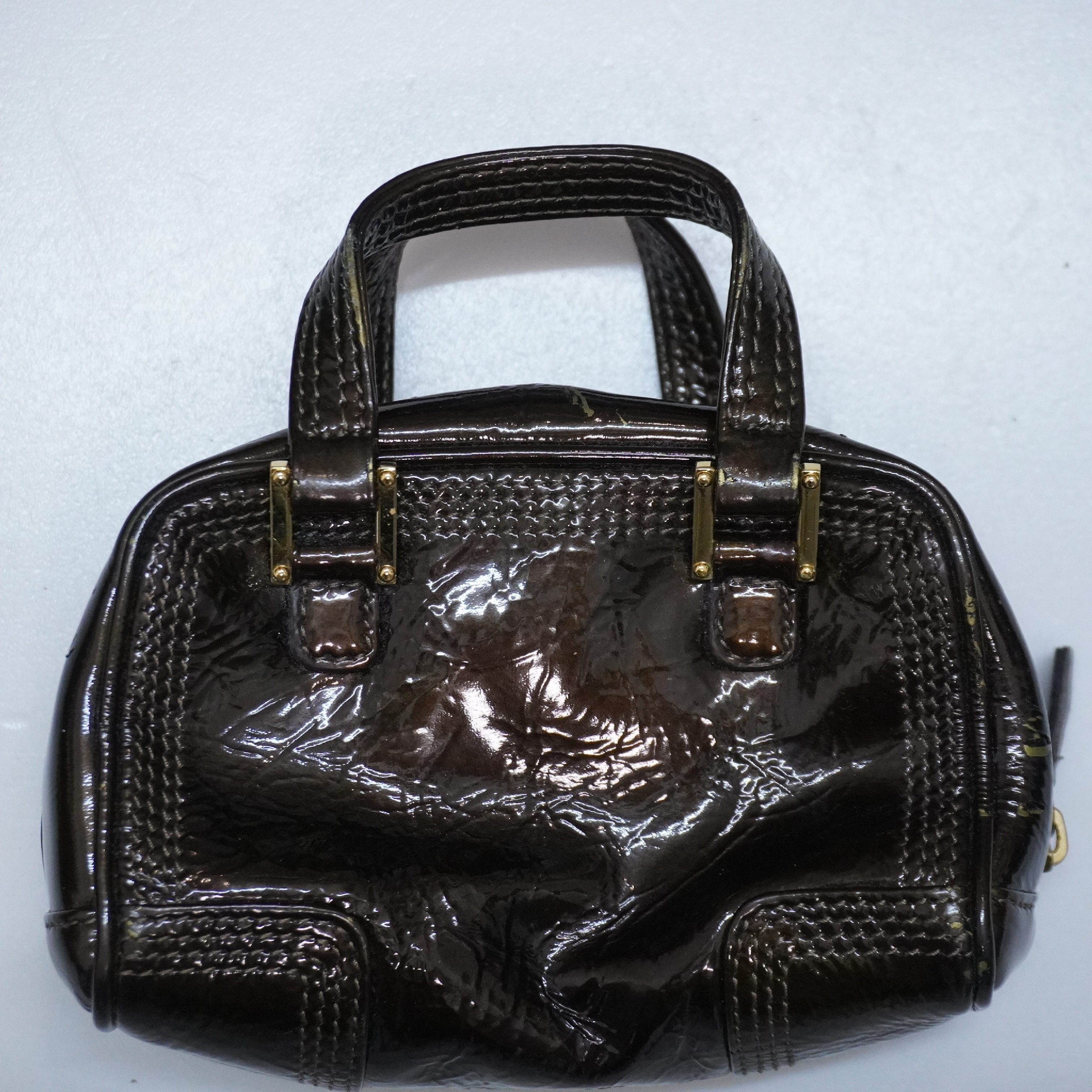 Anagram Enamel Pouch Bag Handbag — view 2