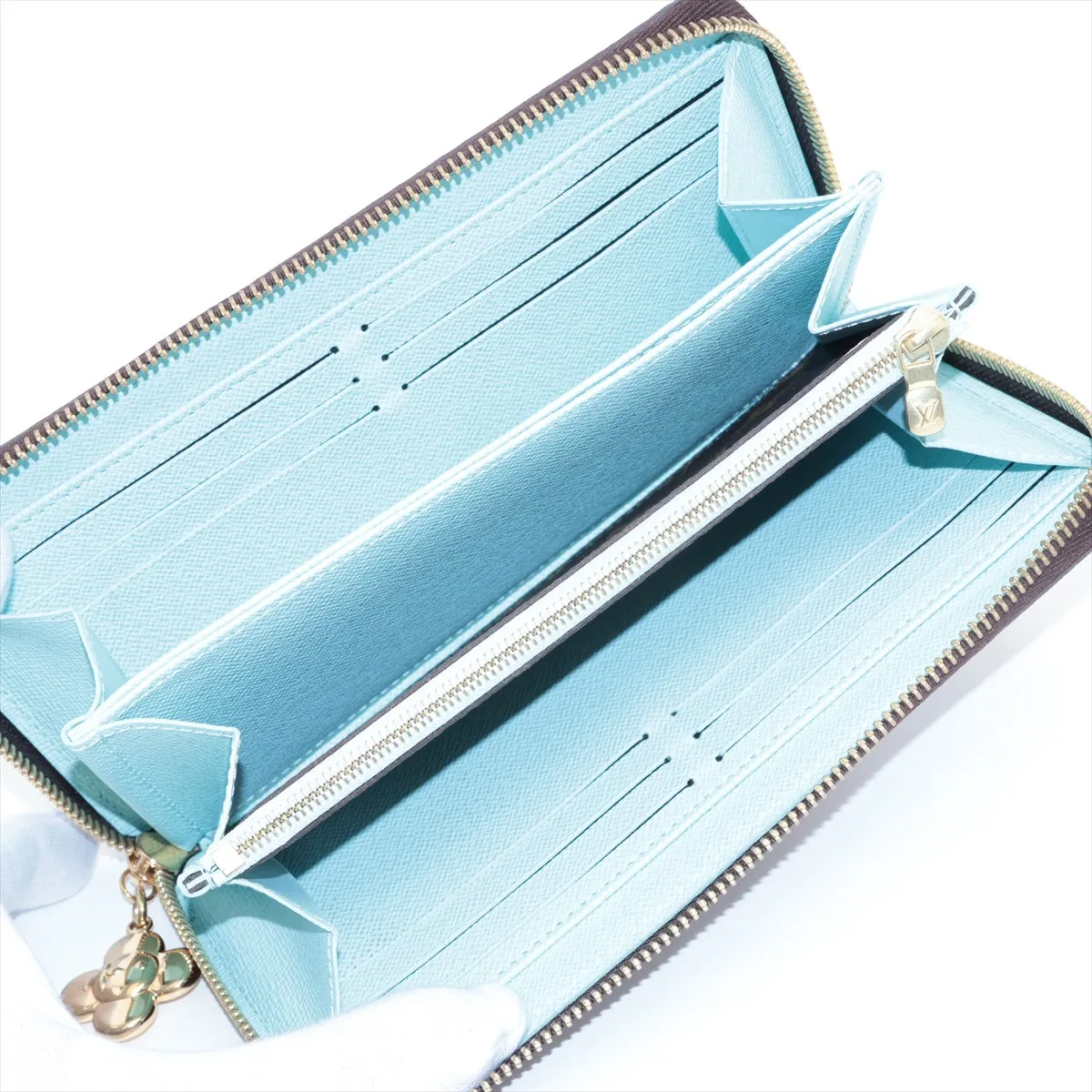 Monogram Vivienne Zippy Wallet M12223 Azure Frost Round Zip Wallet RFID Reactive — view 3