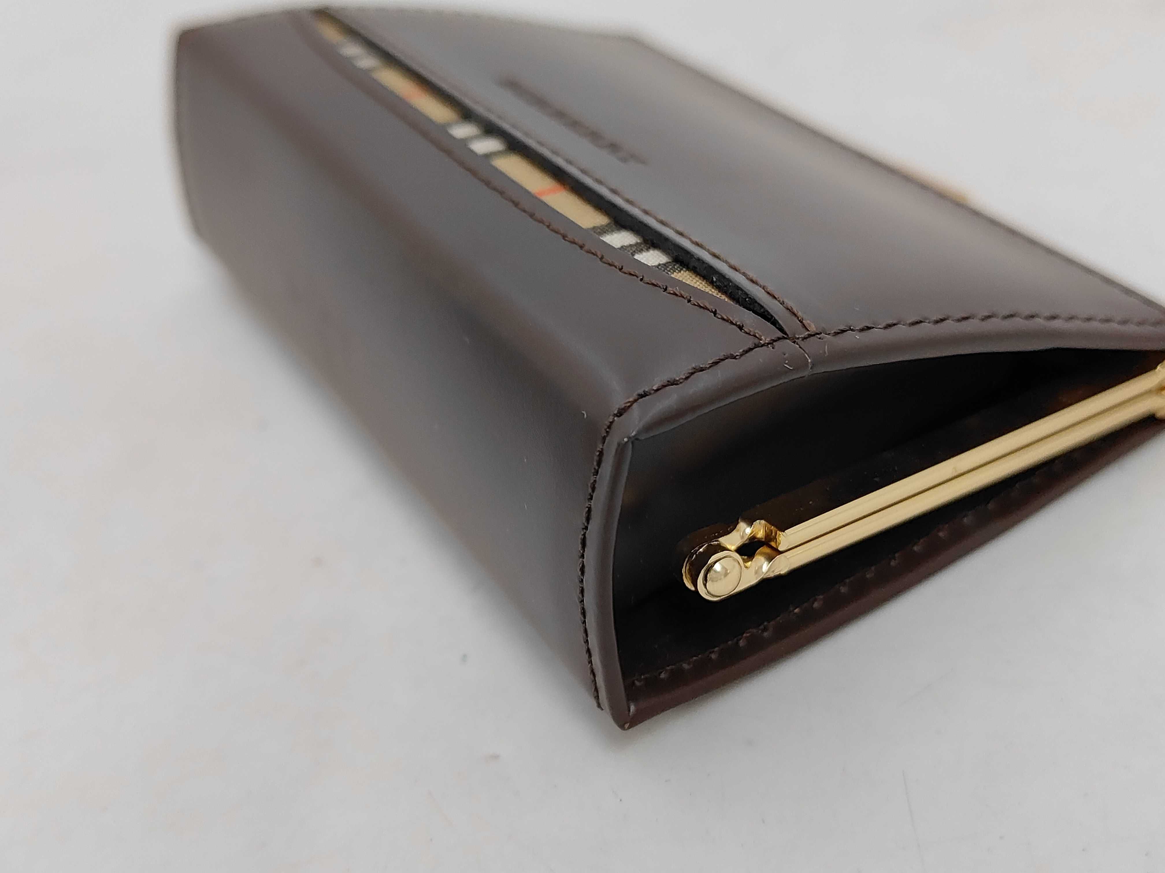 Leather Coin Purse with Nova Check Pattern — view 4