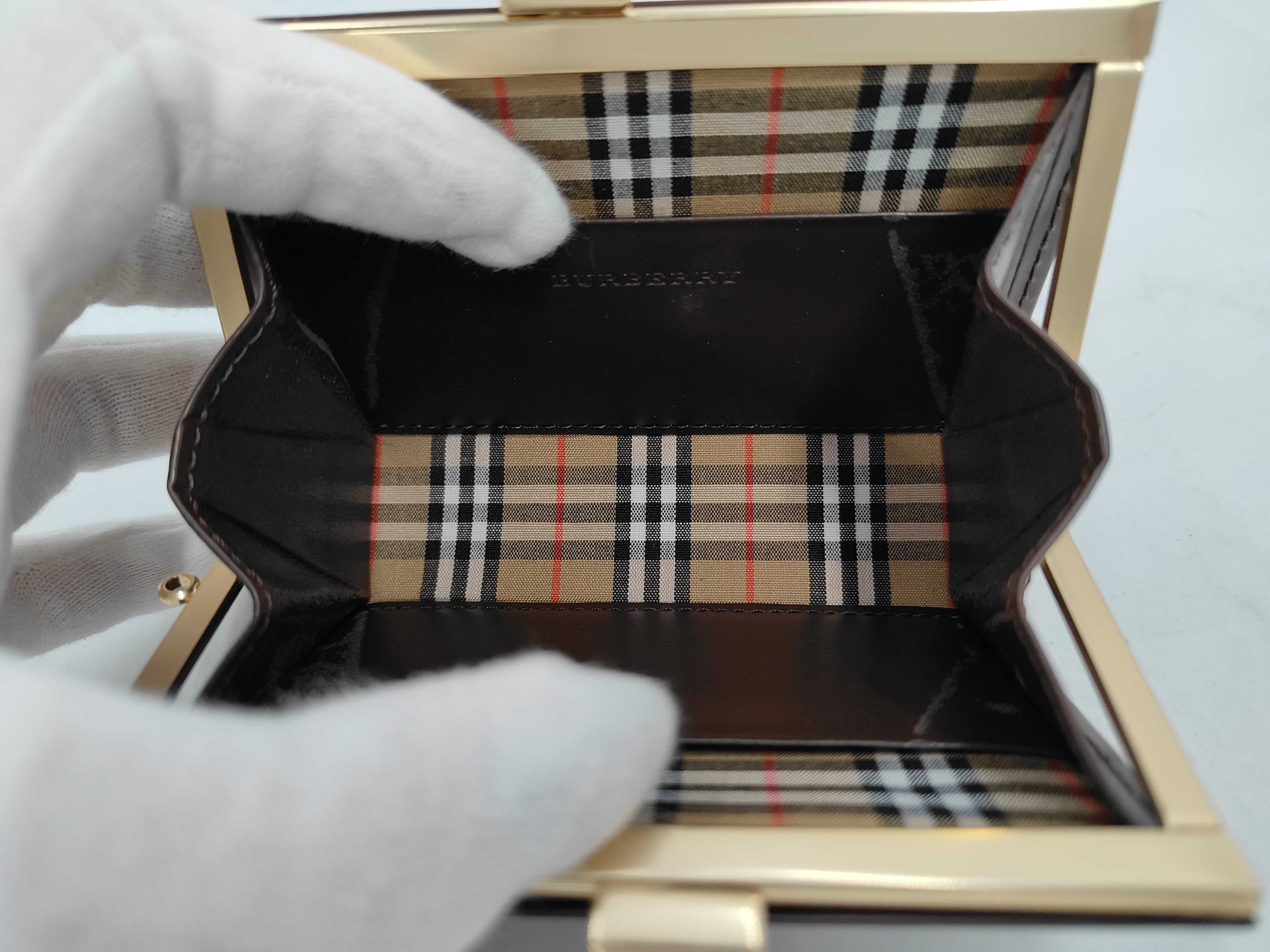 Leather Coin Purse with Nova Check Pattern — view 5