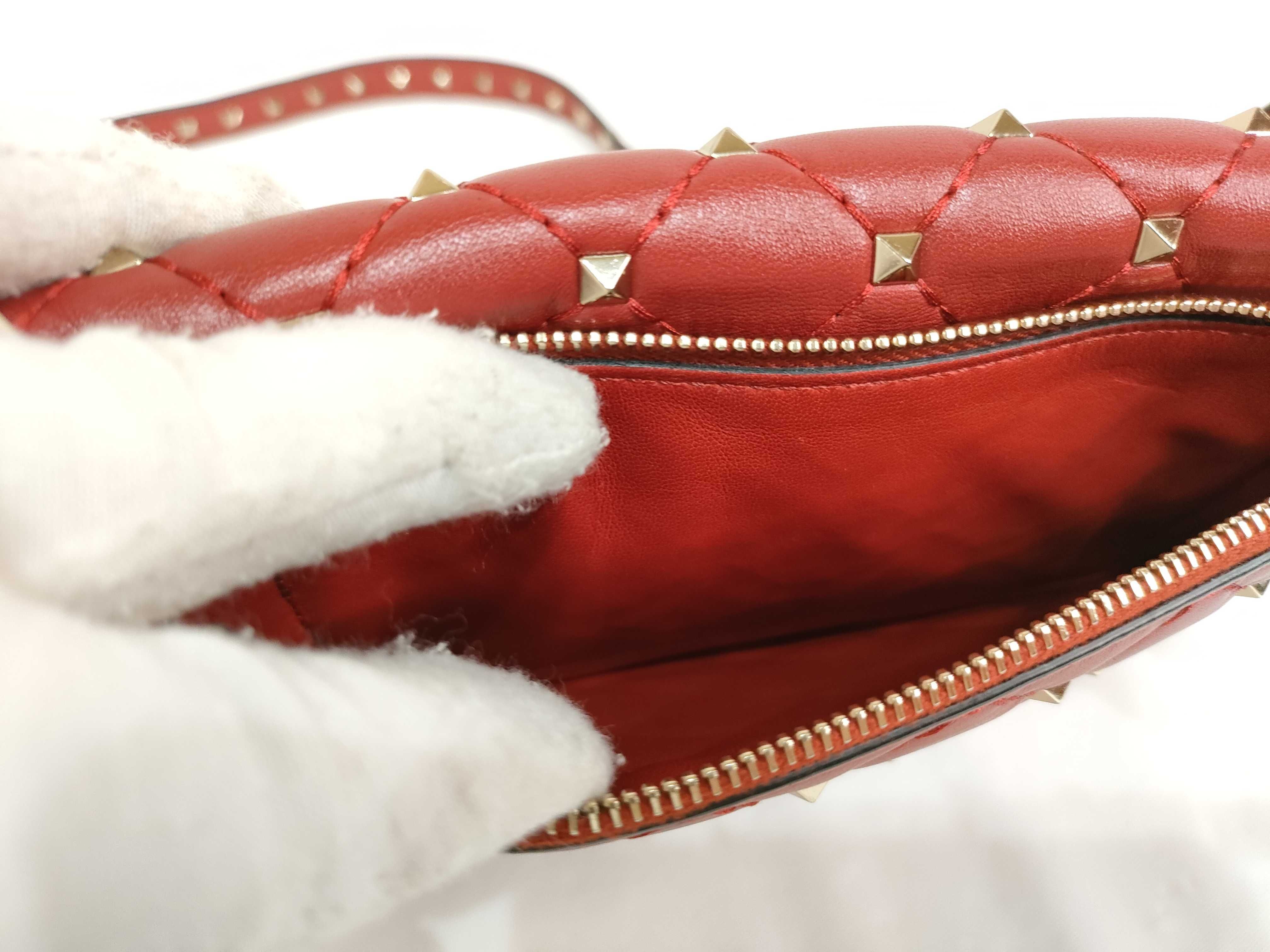 KR- Rockstud Slim Mini Bag Red Shoulder Bag — view 11