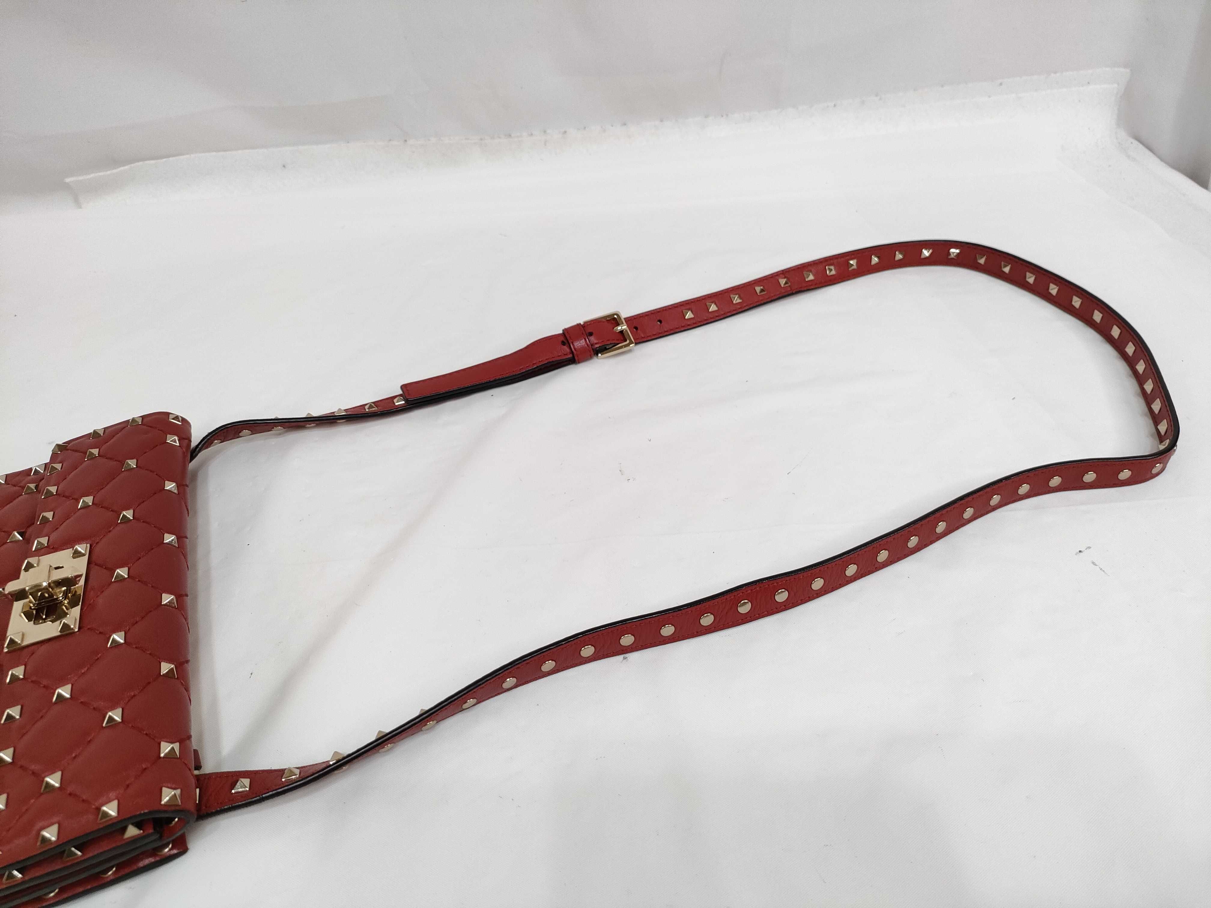 KR- Rockstud Slim Mini Bag Red Shoulder Bag — view 3