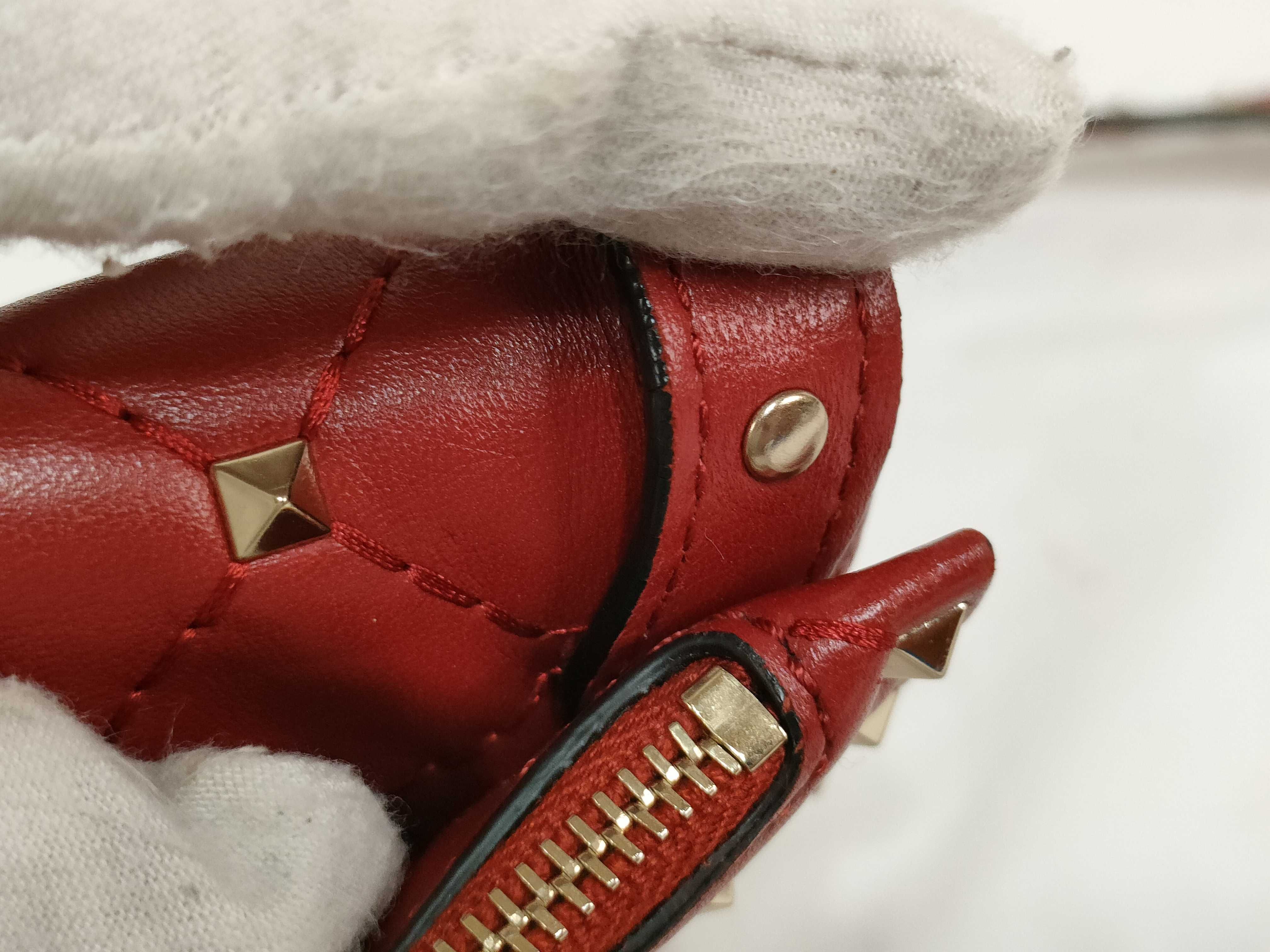KR- Rockstud Slim Mini Bag Red Shoulder Bag — view 5