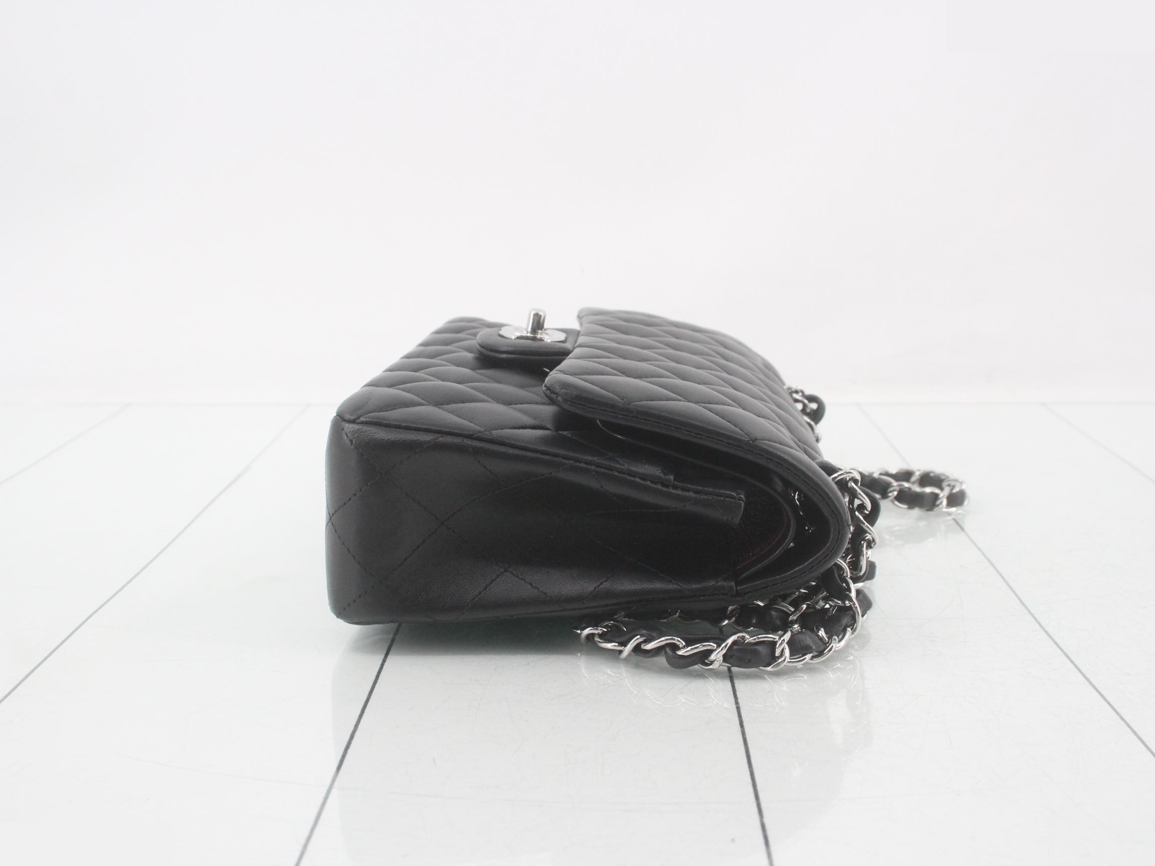 Matelassé Chain Shoulder Bag with Plate — view 3